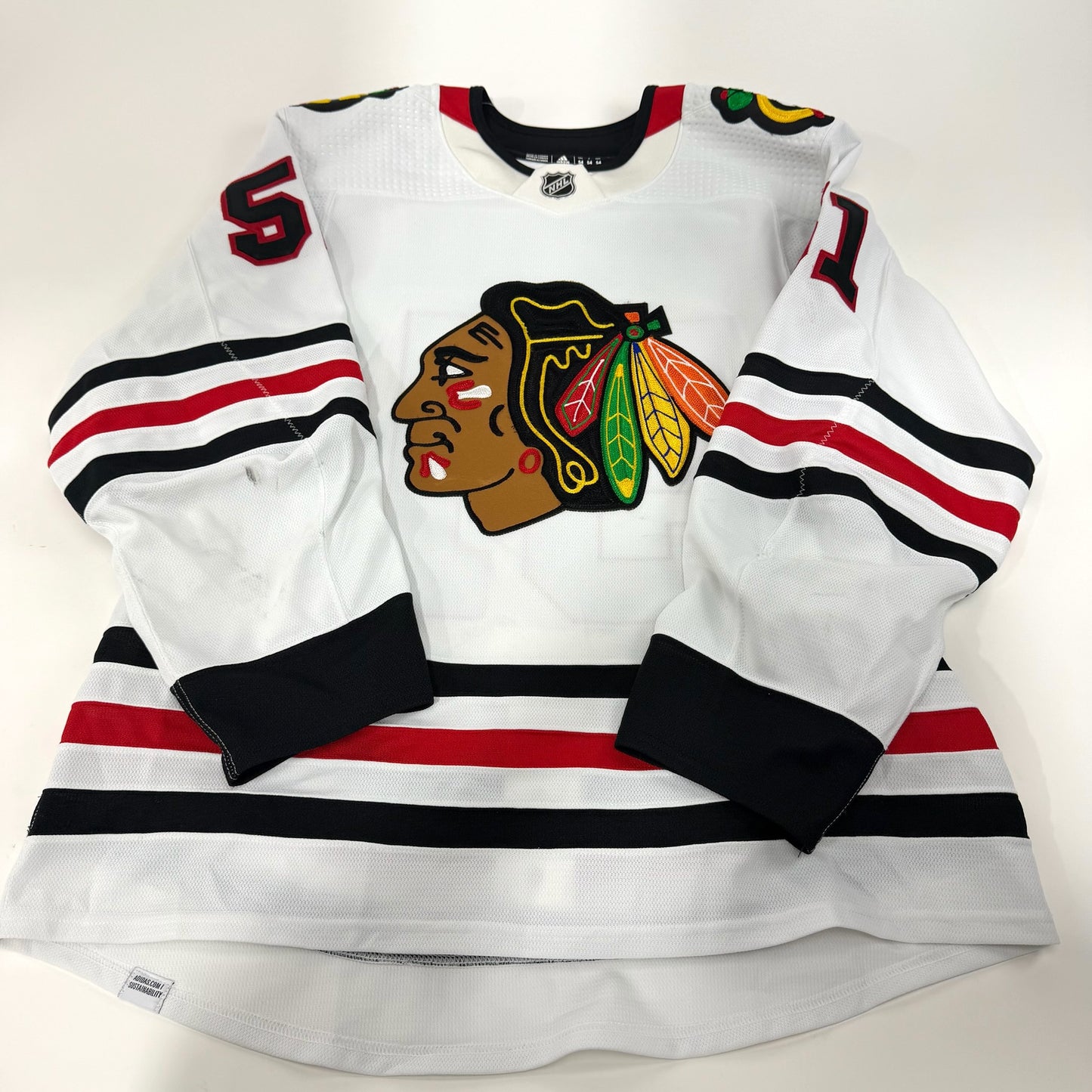 Ian Mitchell #51 Away Chicago Blackhawks Game Worn Jersey 2022-2023, Set 1 | Size 54 | 25529