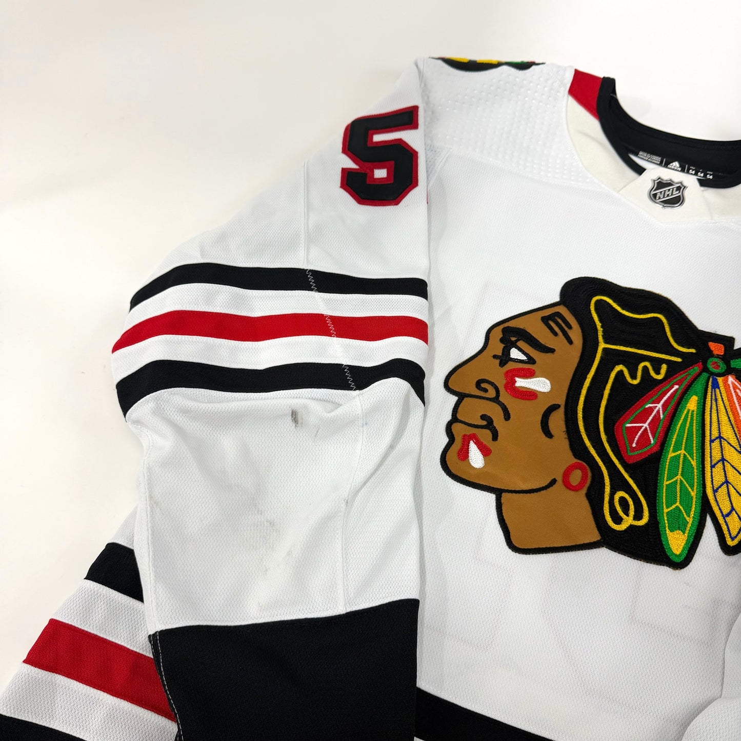Ian Mitchell #51 Away Chicago Blackhawks Game Worn Jersey 2022-2023, Set 1 | Size 54 | 25529