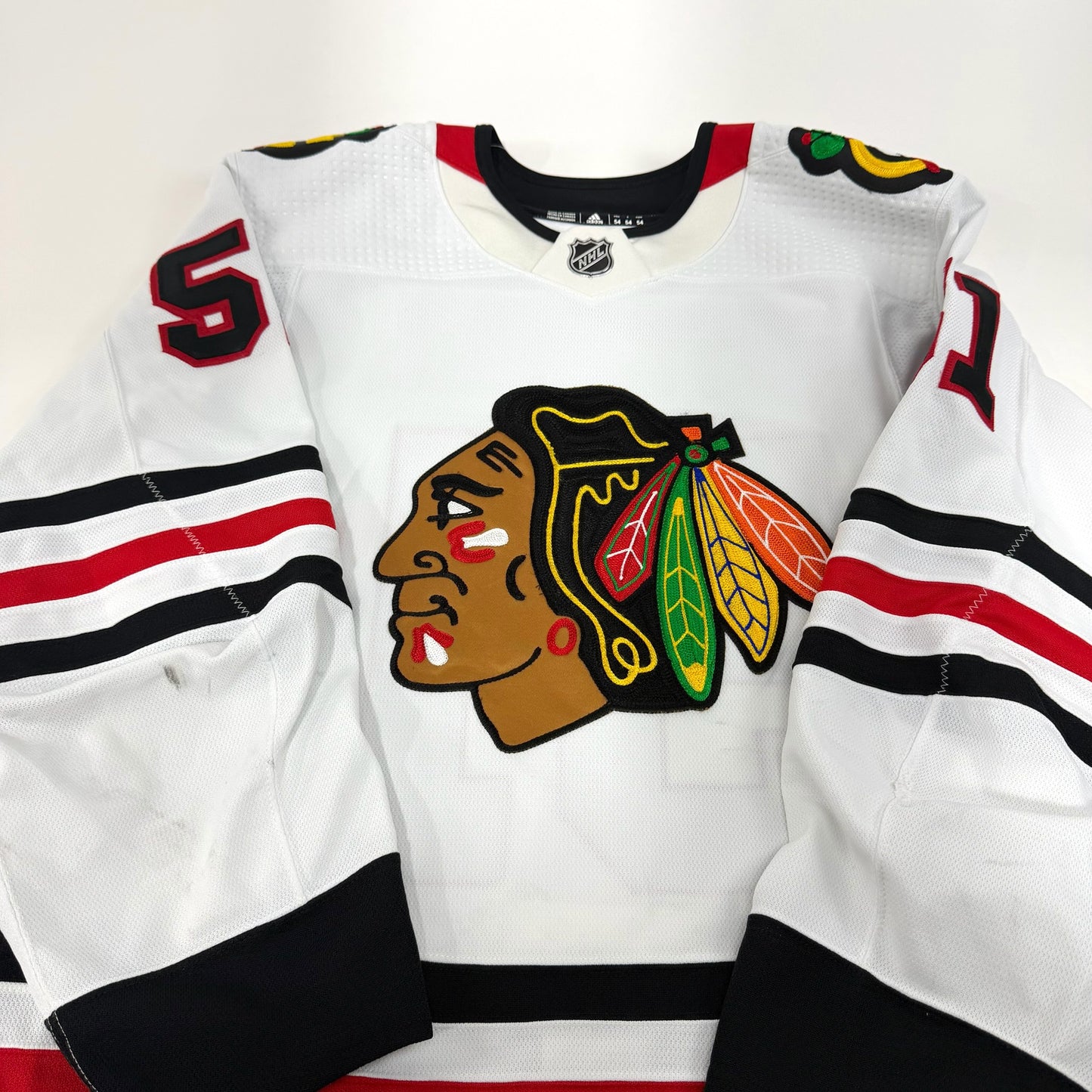 Ian Mitchell #51 Away Chicago Blackhawks Game Worn Jersey 2022-2023, Set 1 | Size 54 | 25529