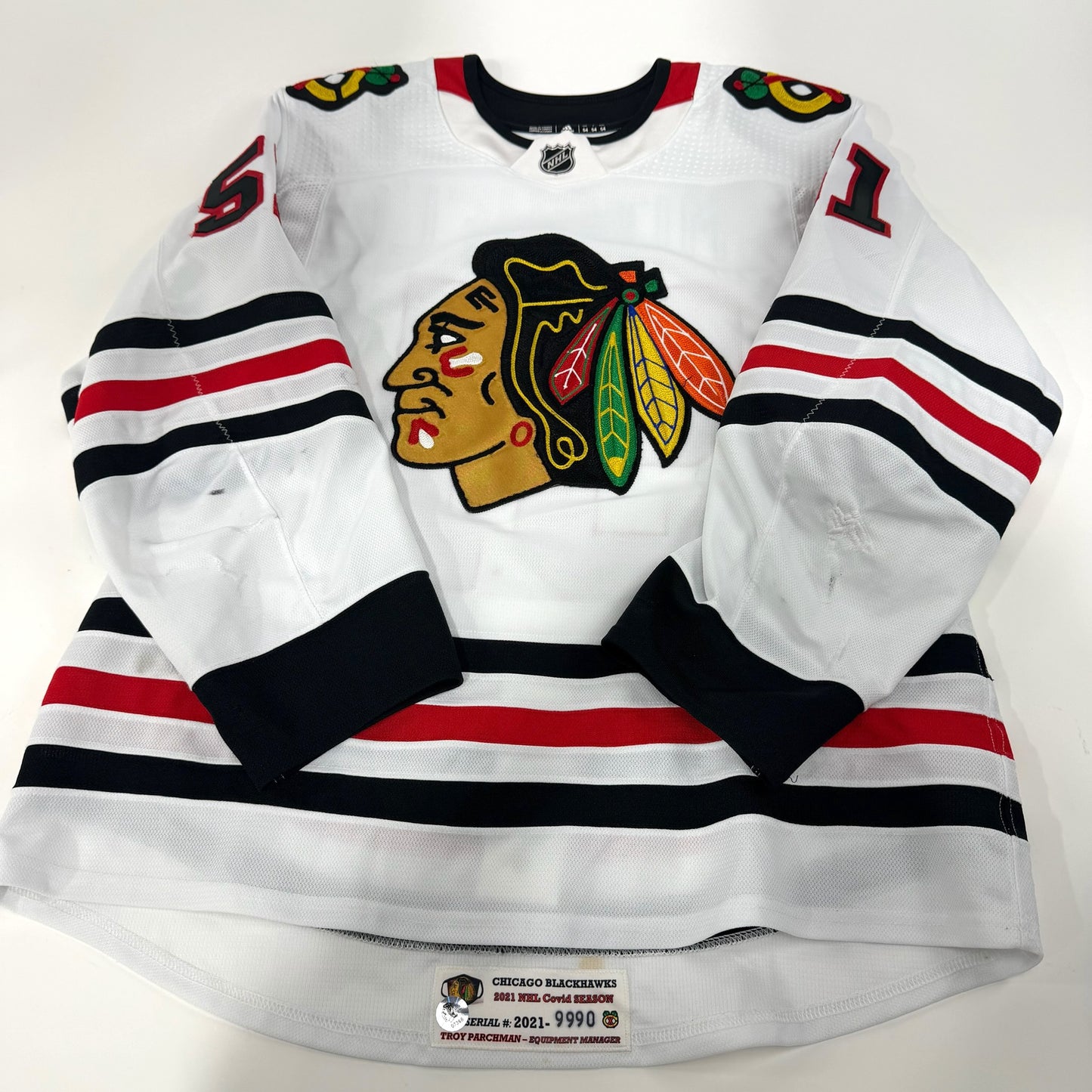Ian Mitchell #51 Chicago Blackhawks Team Issued Jersey 2020-2021, Set 1 | Size 54 | 9990-7366