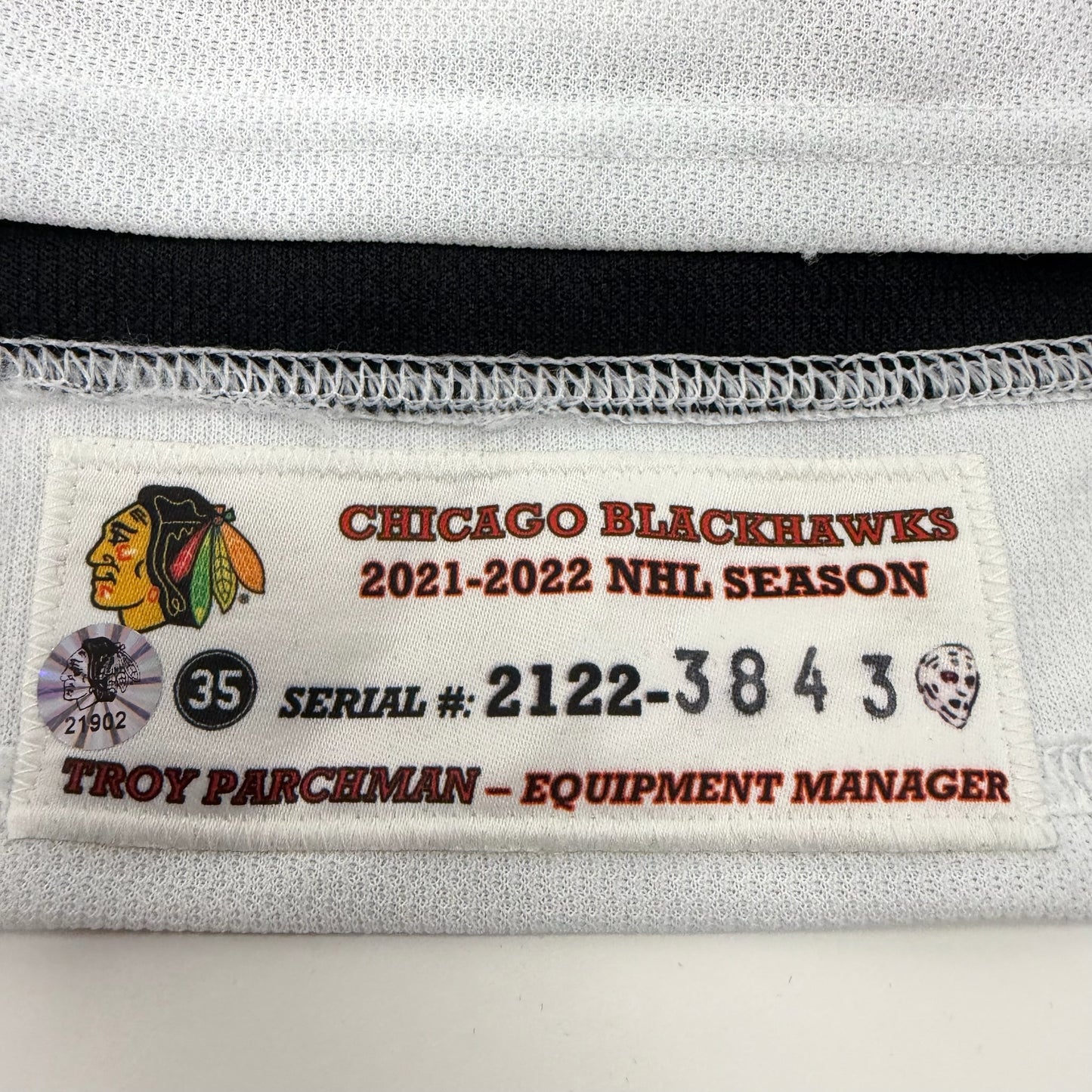Ian Mitchell #51 Away Chicago Blackhawks Game Worn Jersey 2021-2022, Set 1 | Size 54 | 3843-21902