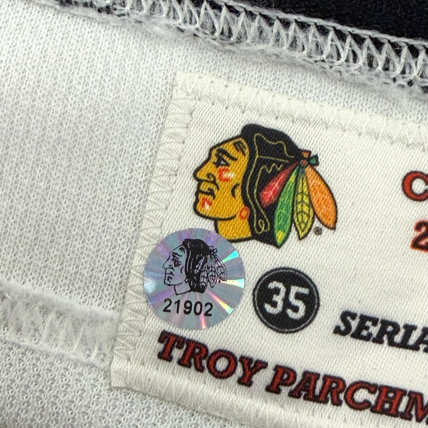 Ian Mitchell #51 Away Chicago Blackhawks Game Worn Jersey 2021-2022, Set 1 | Size 54 | 3843-21902