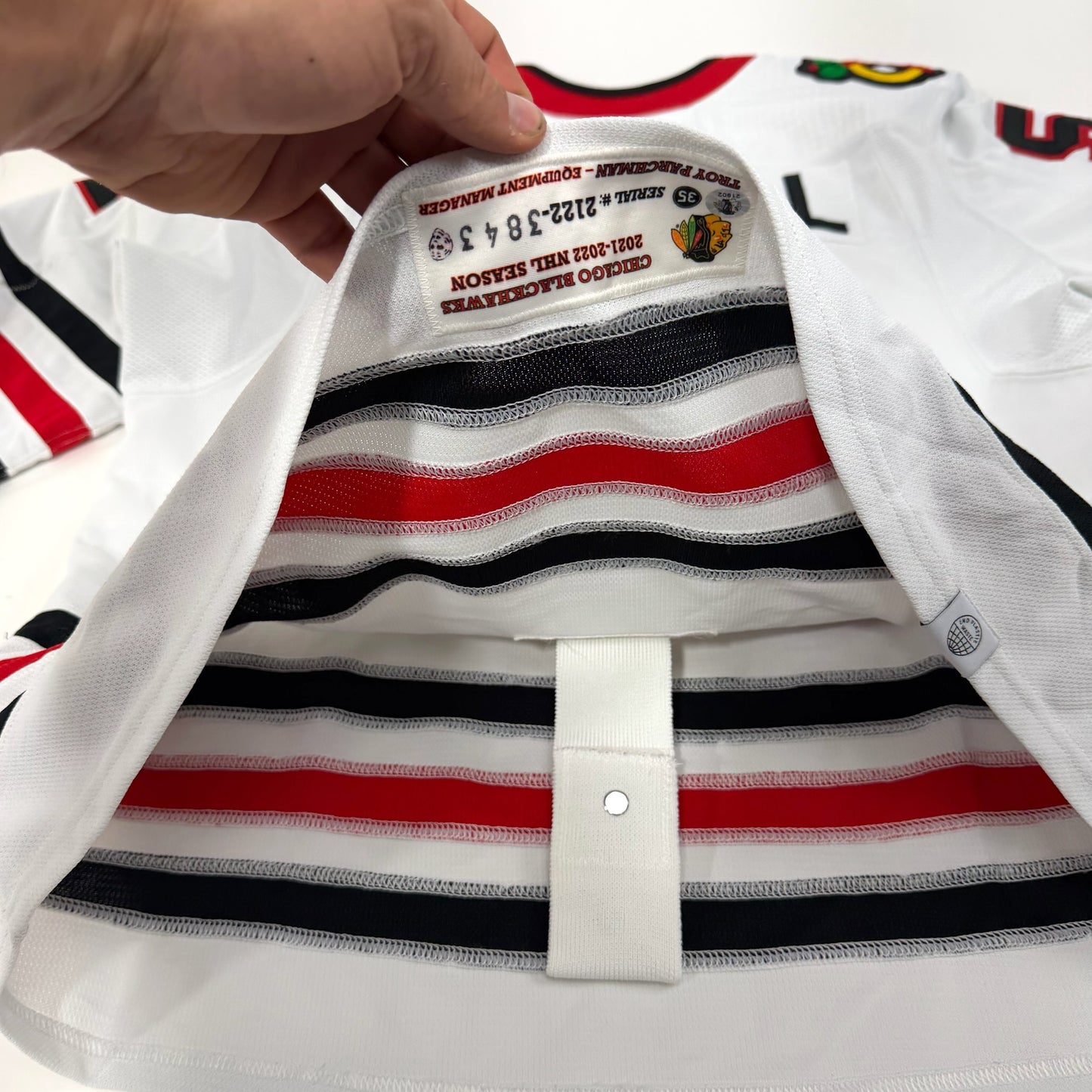 Ian Mitchell #51 Away Chicago Blackhawks Game Worn Jersey 2021-2022, Set 1 | Size 54 | 3843-21902