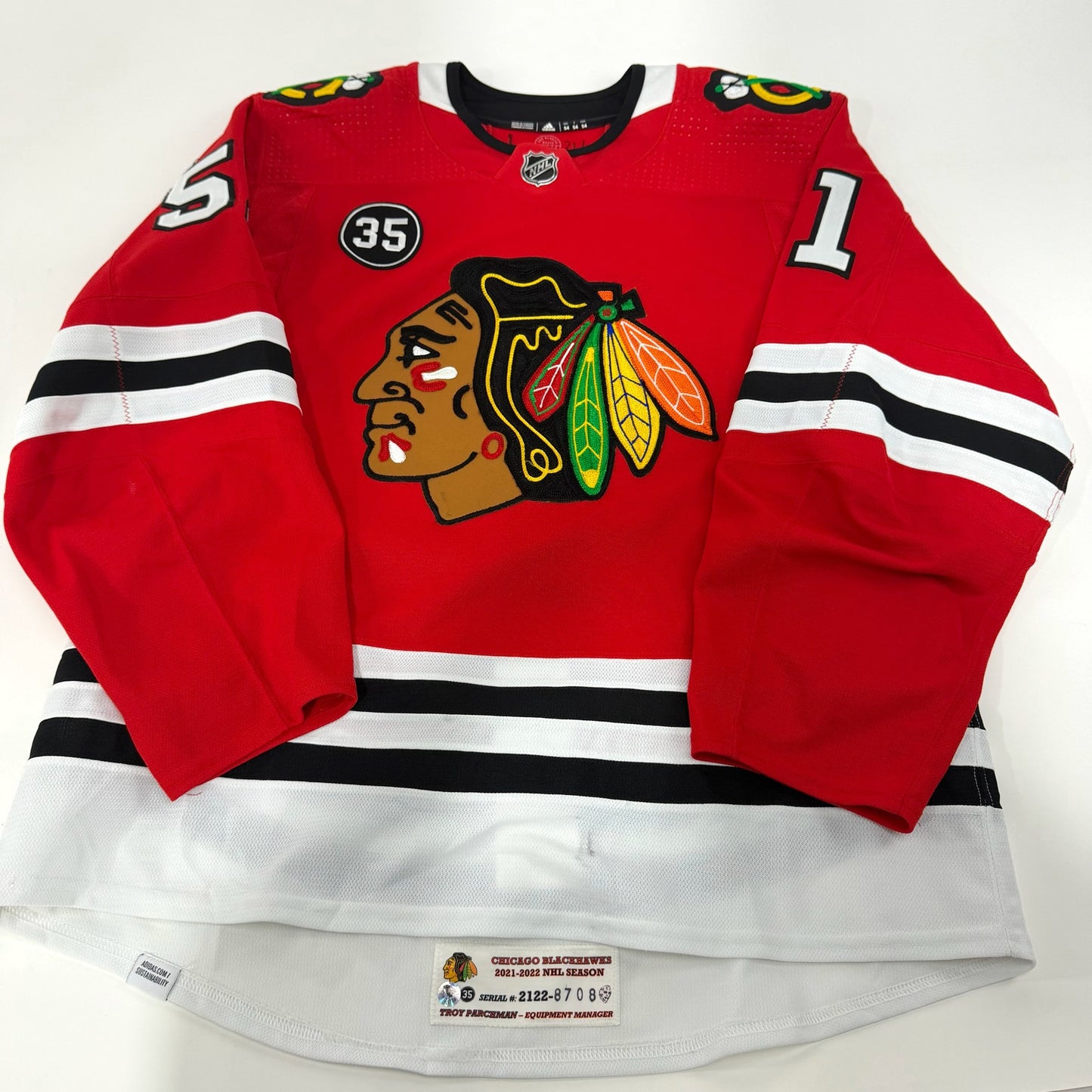 Ian Mitchell #51 Home Chicago Blackhawks Team Issued Jersey 2021-2022, Set 1 | Size 54 | 8708-21739