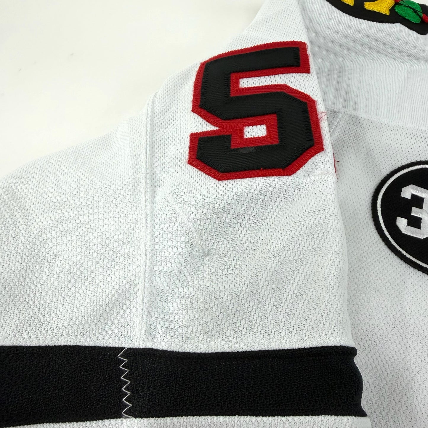 Reese Johnson #52 Away Chicago Blackhawks Game Worn Jersey 2021-2022, Set 3 | Size 56 | 2752-25545