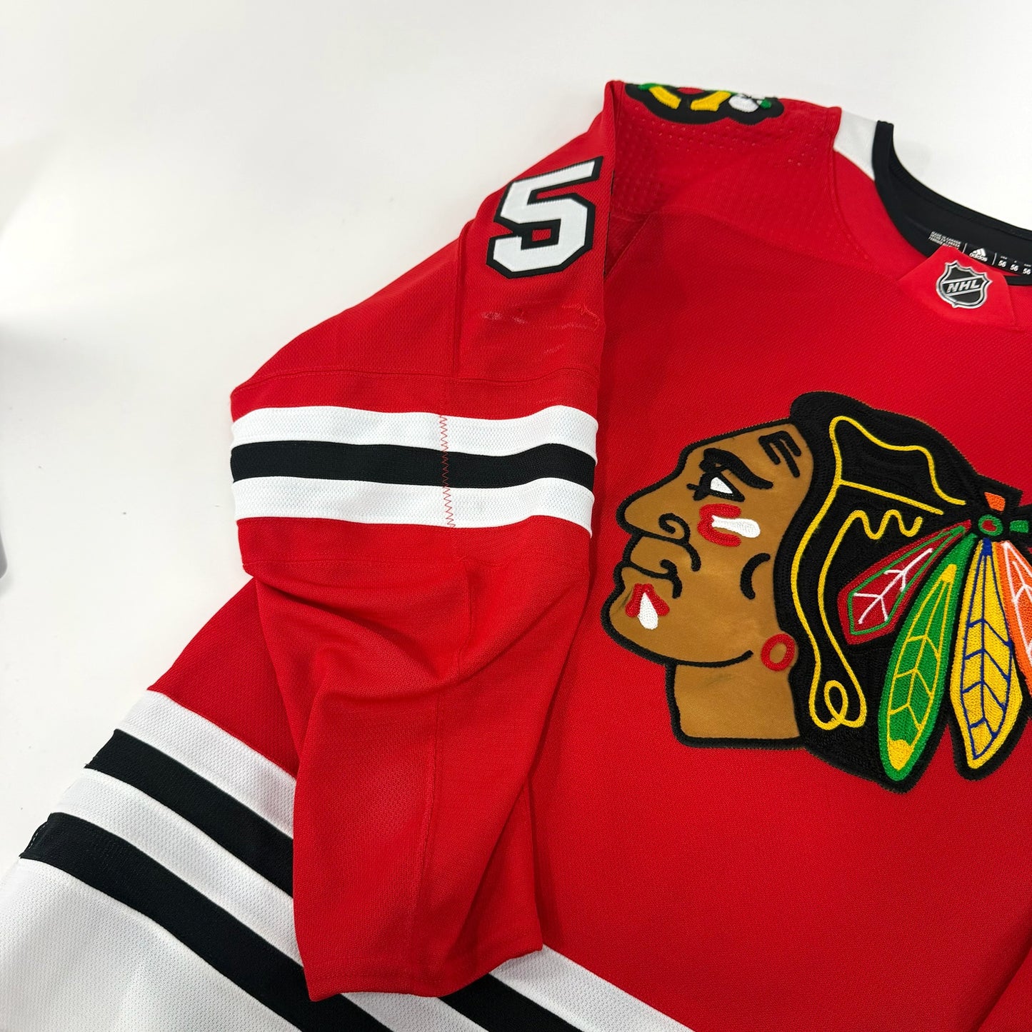 Reese Johnson #52 Home Chicago Blackhawks Game Worn Jersey 2022-2023, Set 2 | Size 56 | 7080-25504