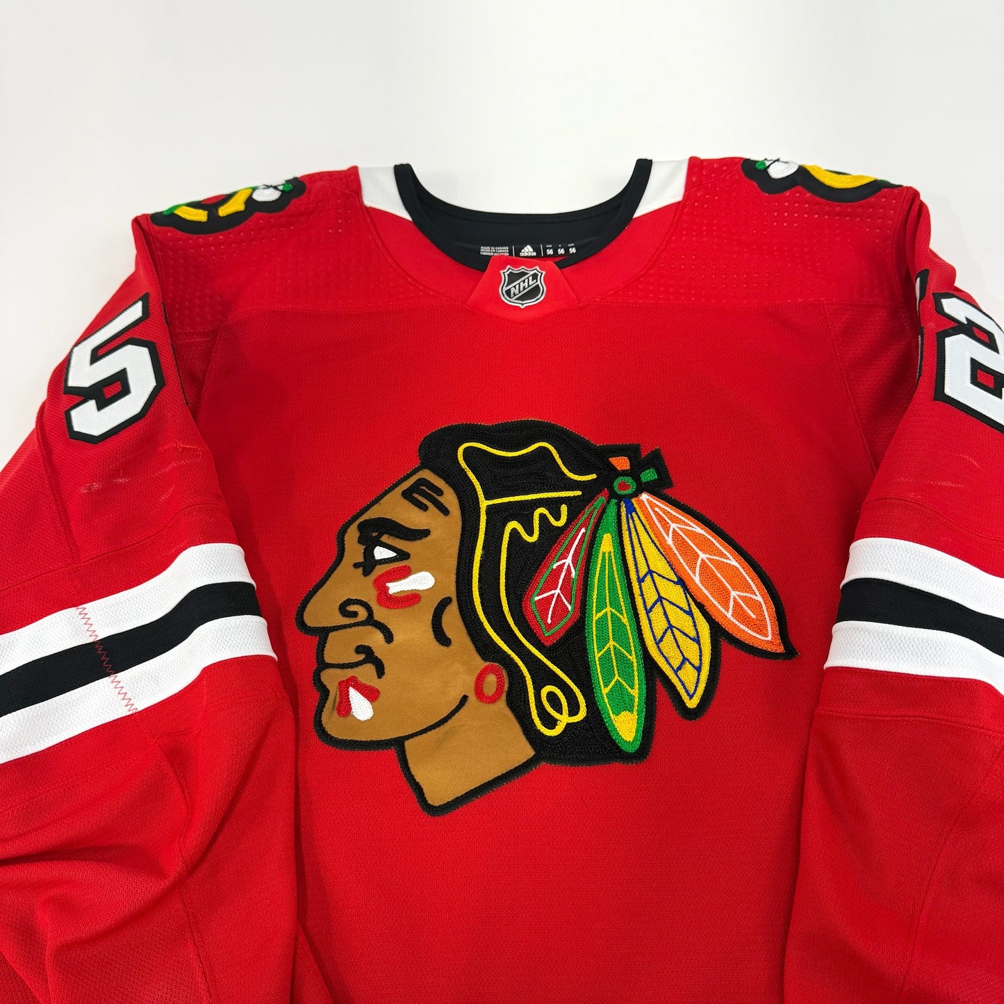 Reese Johnson #52 Home Chicago Blackhawks Game Worn Jersey 2022-2023, Set 2 | Size 56 | 7080-25504