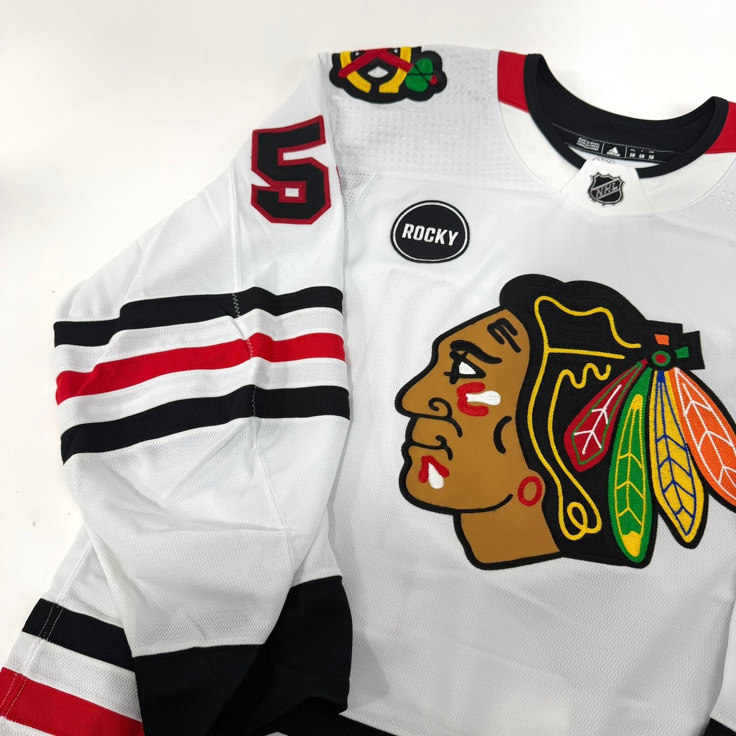 Lucas Brenton #54 Away Chicago Blackhawks Team Issued Jersey 2023-2024 | Size 58 | 25630