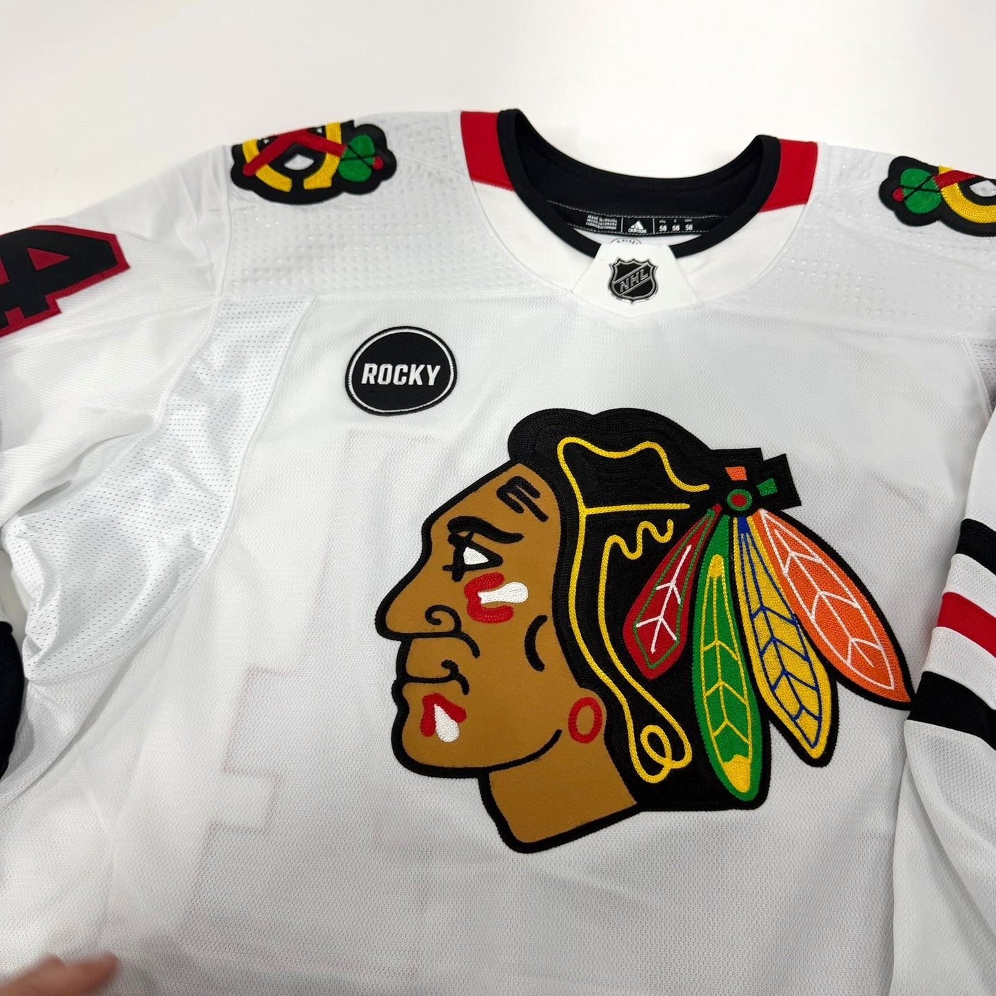 Lucas Brenton #54 Away Chicago Blackhawks Team Issued Jersey 2023-2024 | Size 58 | 25630