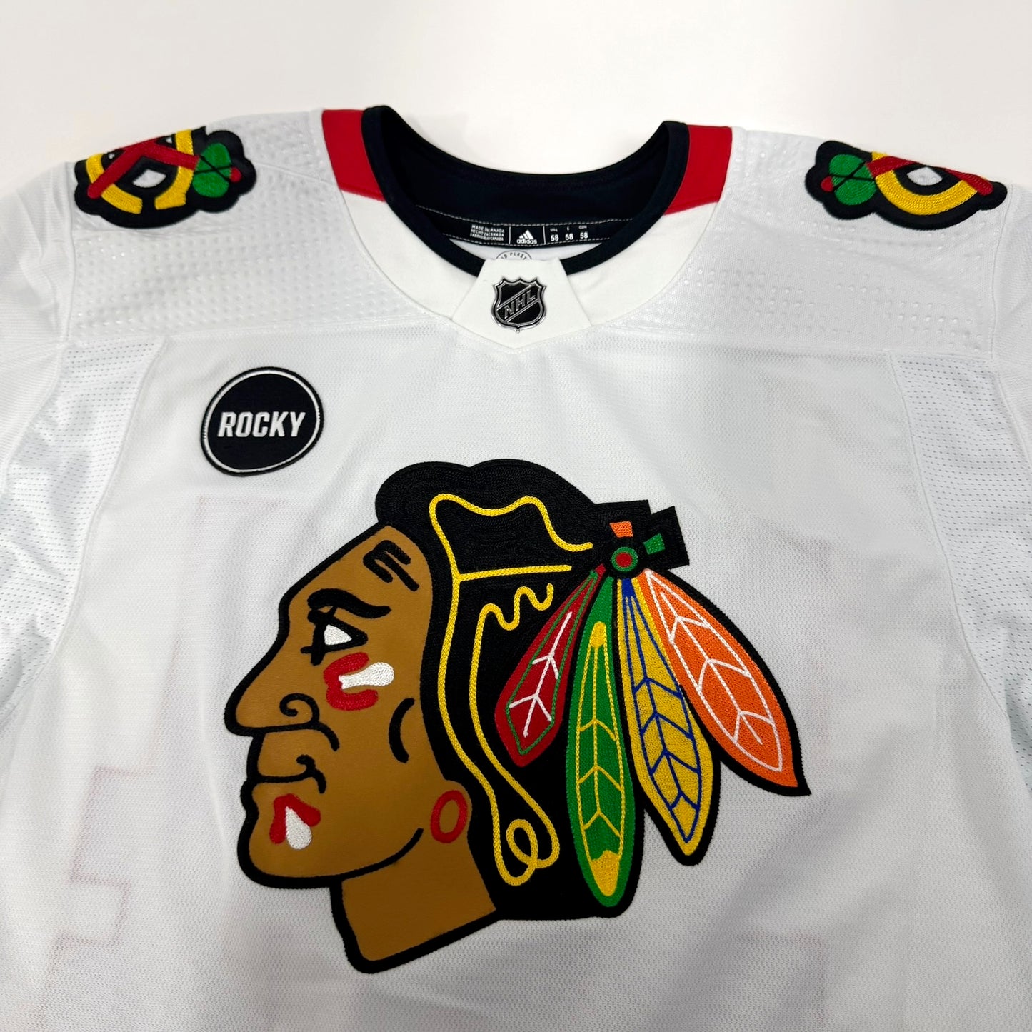 Lucas Brenton #54 Away Chicago Blackhawks Team Issued Jersey 2023-2024 | Size 58 | 25630