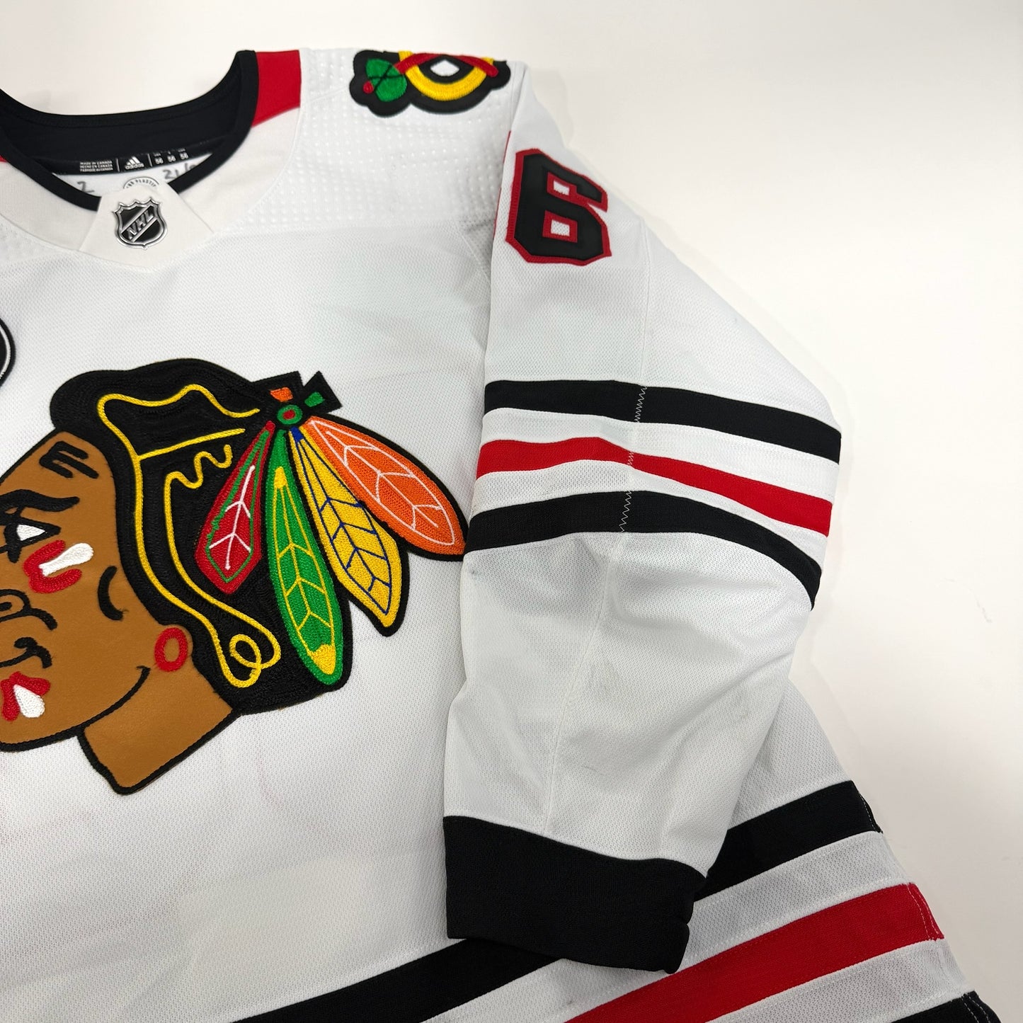Erik Gustafsson #56 Away Chicago Blackhawks Game Worn Jersey 2021-2022, Set 2 | 3175-21903