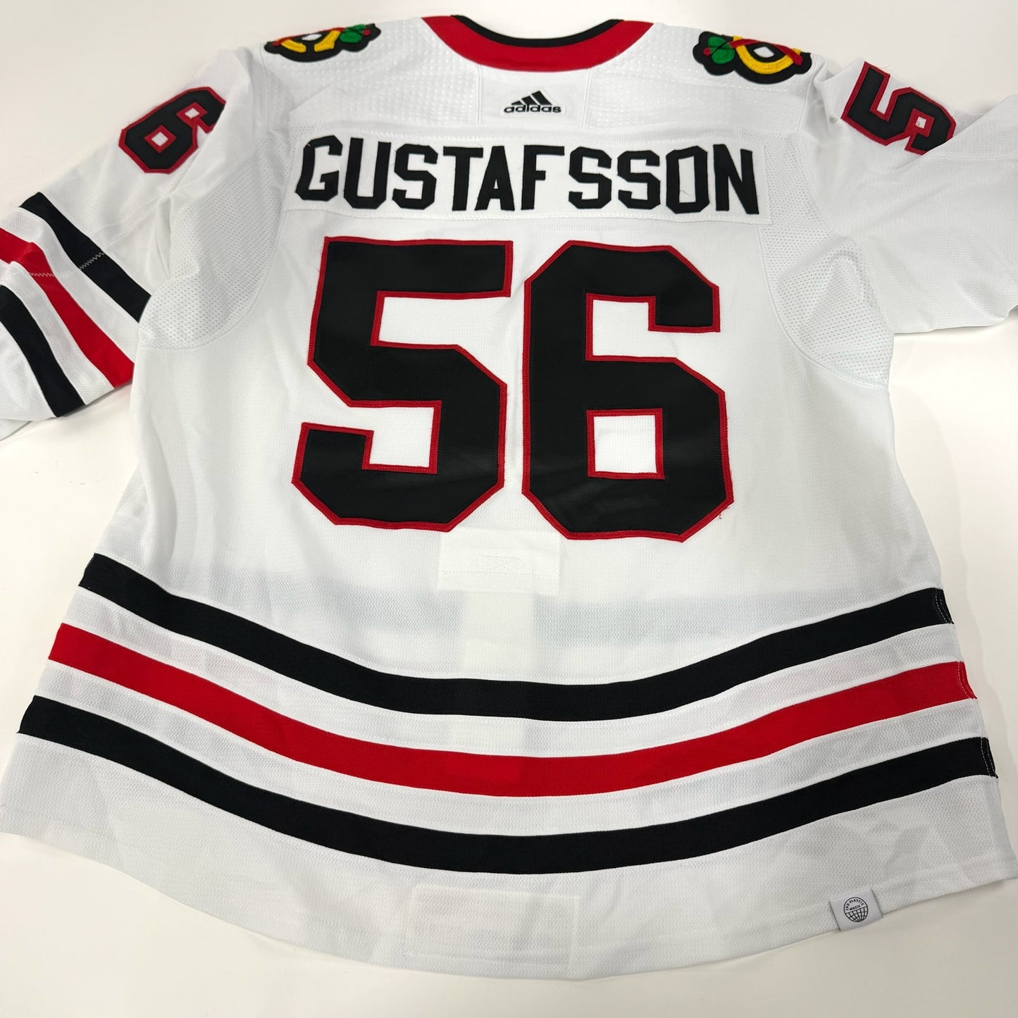 Erik Gustafsson #56 Away Chicago Blackhawks Game Worn Jersey 2021-2022, Set 2 | 3175-21903