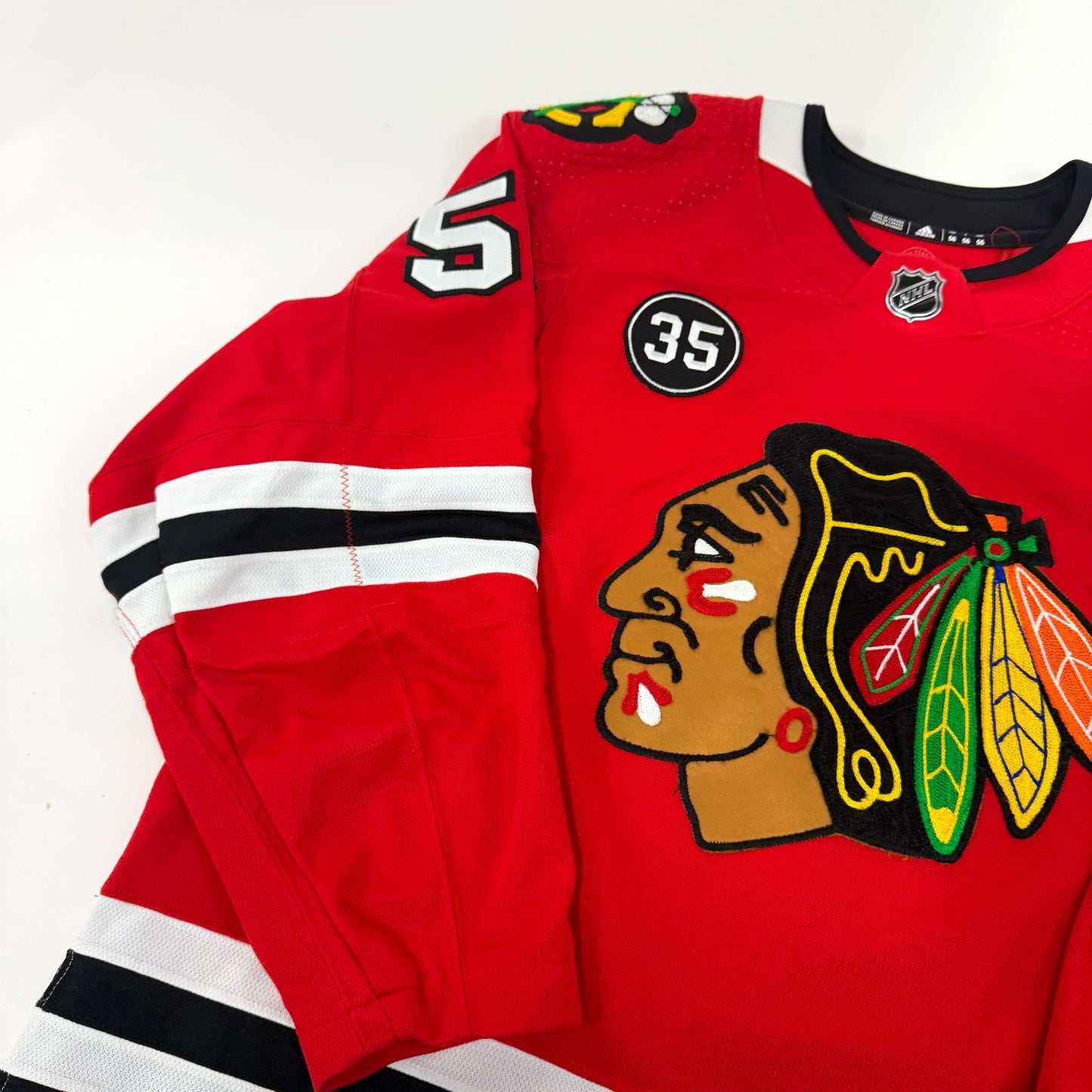Erik Gustafsson #56 Home Chicago Blackhawks Team Issued Jersey 2021-2022, Set 1 | Size 56 | 4295-21731