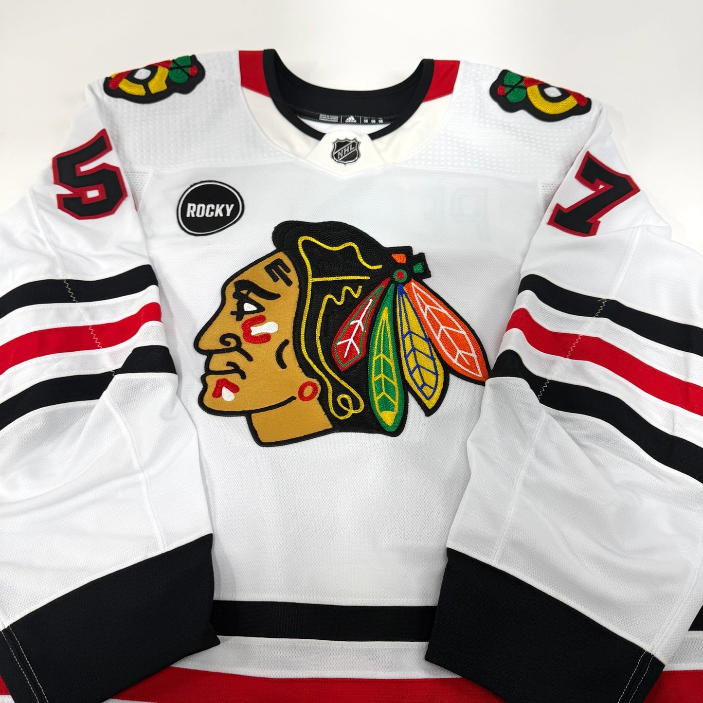 Andrew Perrott #57 Away Chicago Blackhawks Team Issued Jersey 2023-2024 | 25636