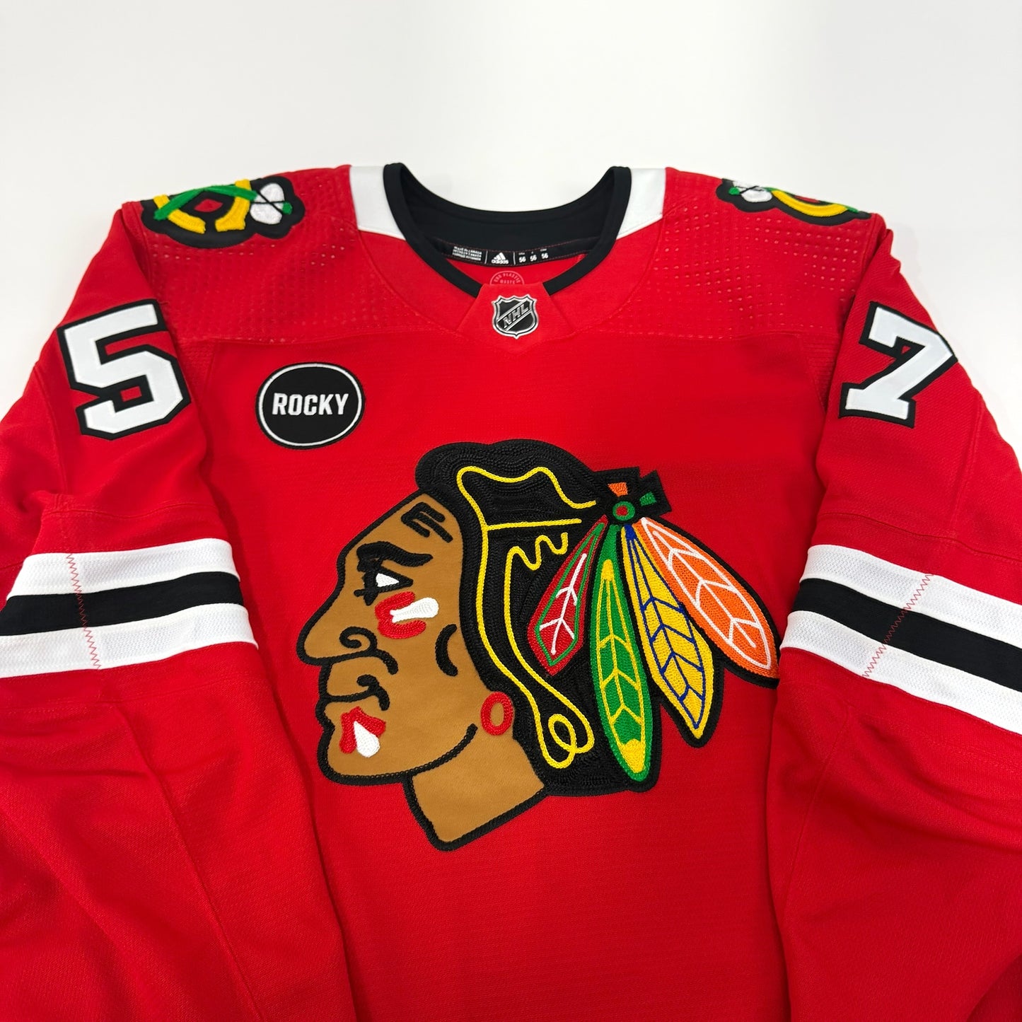 Andrew Perrott #57 Home Chicago Blackhawks Team Issued Jersey 2023-2024 | Size 56 | 25604