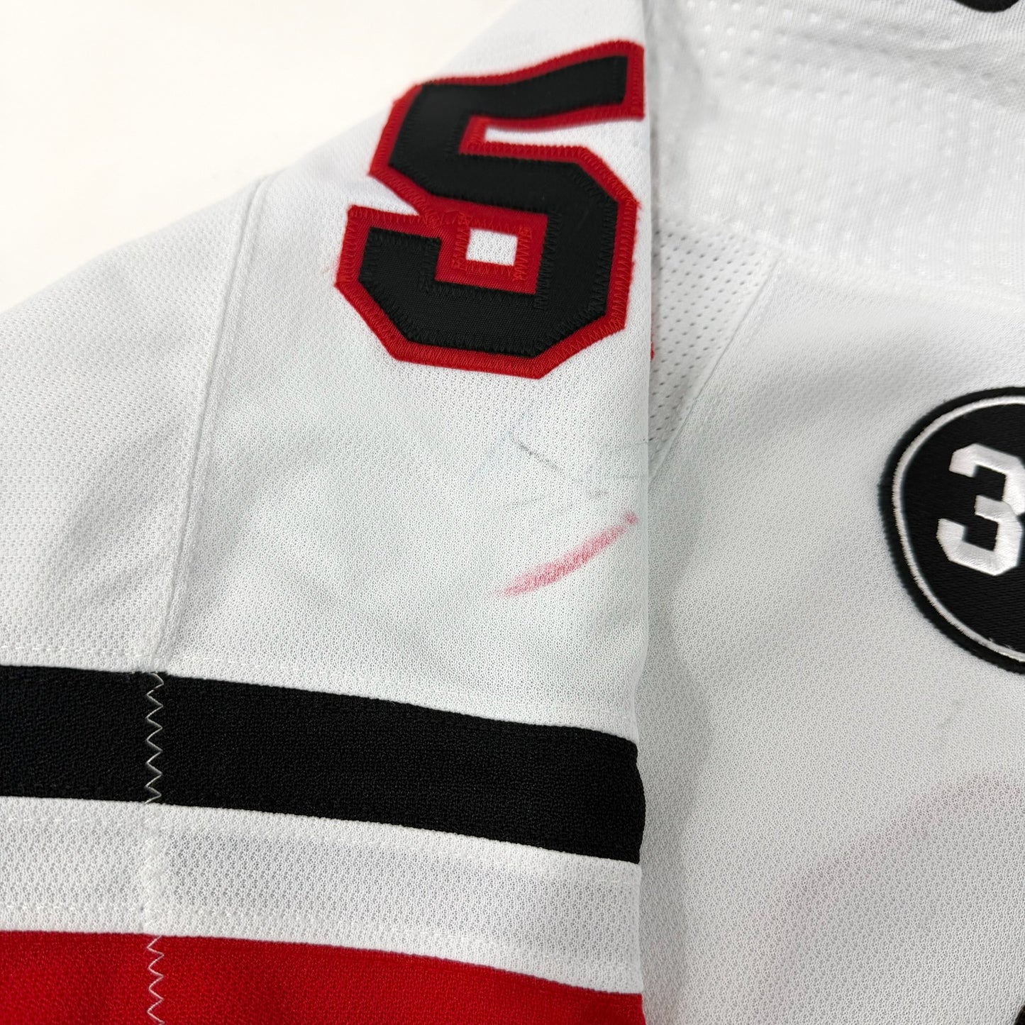 MacKenzie Entwistle #58 Away Chicago Blackhawks Game Worn Jersey 2021-2022, Set 1 | Size 58 | 7139-21901