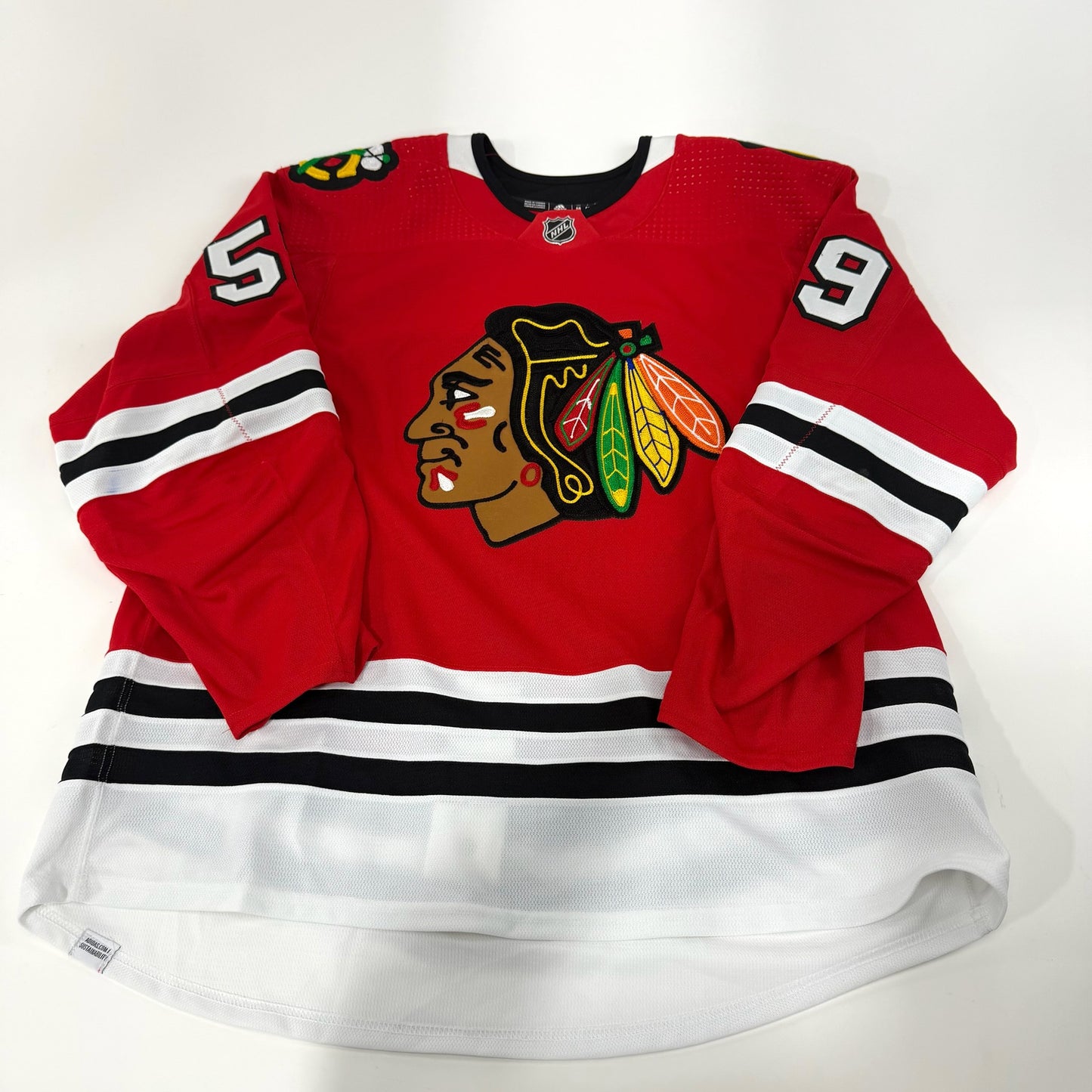 Jakub Pour #59 Home Chicago Blackhawks Team Issued Jersey 2022-2023 | Size 58 | 25616