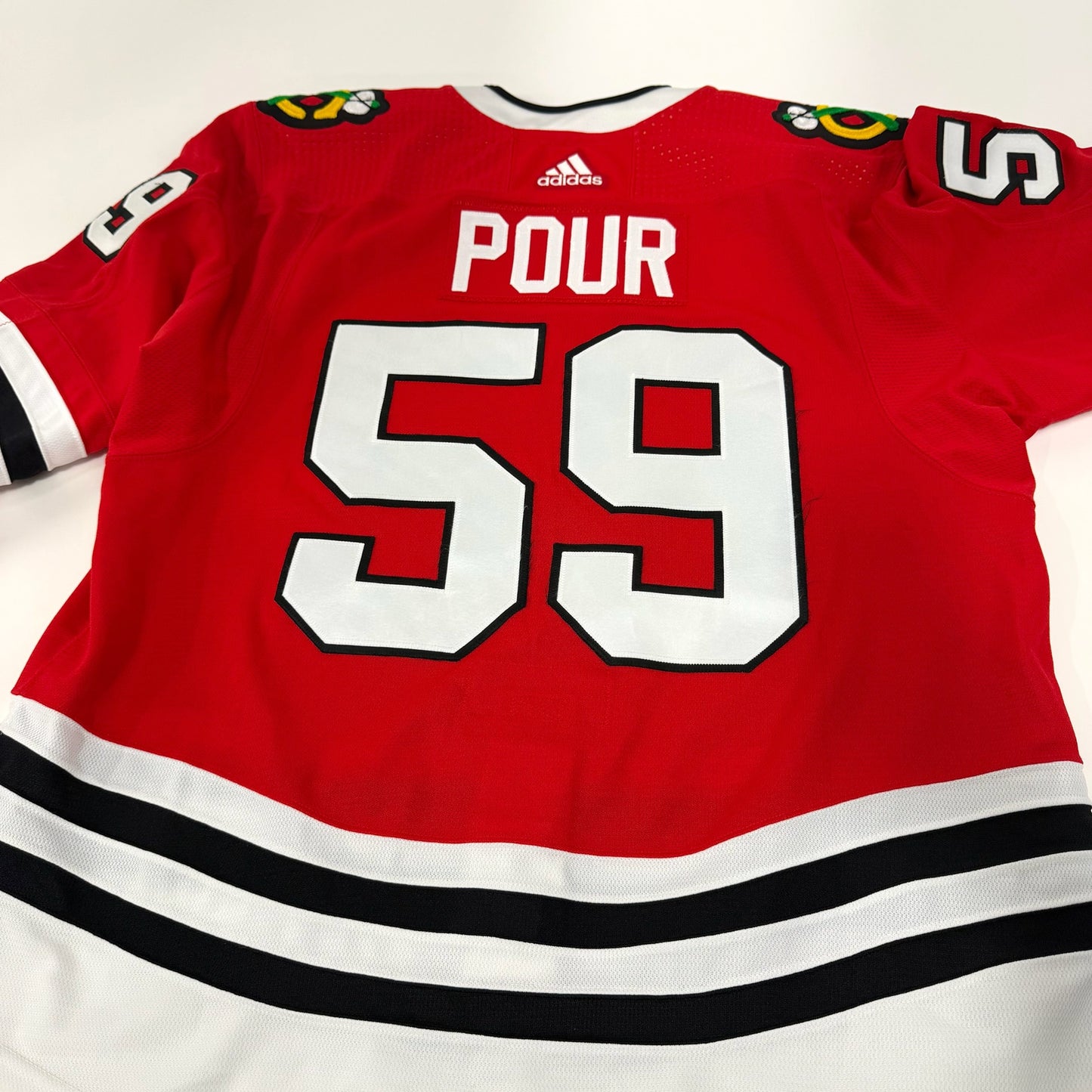 Jakub Pour #59 Home Chicago Blackhawks Team Issued Jersey 2022-2023 | Size 58 | 25616