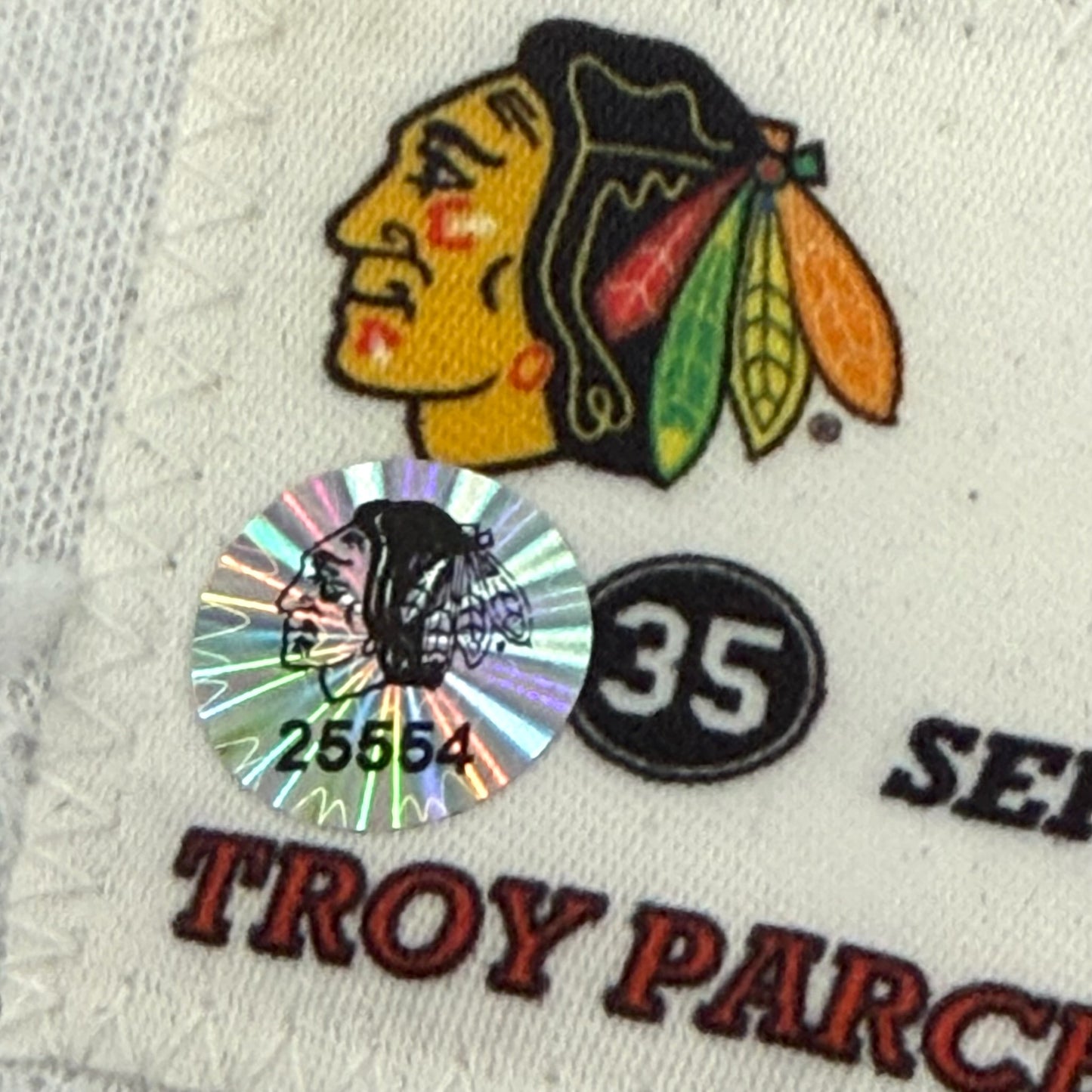 Riley Stillman #61 Away Chicago Blackhawks Game Worn Jersey 2021-2022, Set 2 | Size 56 | 6940-25554