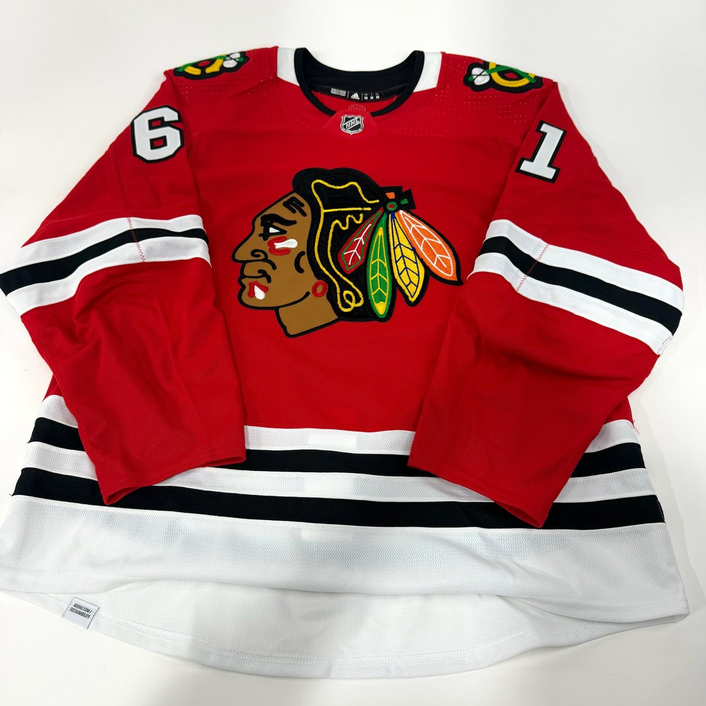 Riley Stillman #61 Home Chicago Blackhawks Team Issued Jersey 2022-2023 | Size 56 | 25603