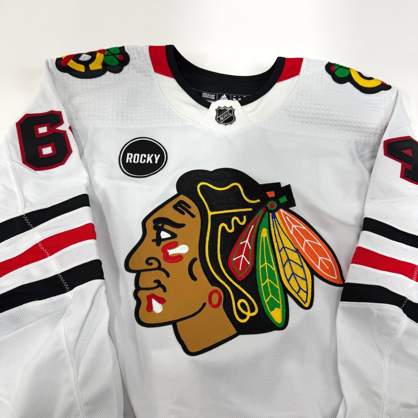 Alex Pharand #64 Away Chicago Blackhawks Team Issued Jersey 2023-2024 | Size 56 | 25631