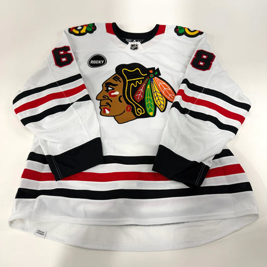 Martin Misiak #68 Away Chicago Blackhawks Team Issued Jersey 2023-2024 | Size 56 | 25643