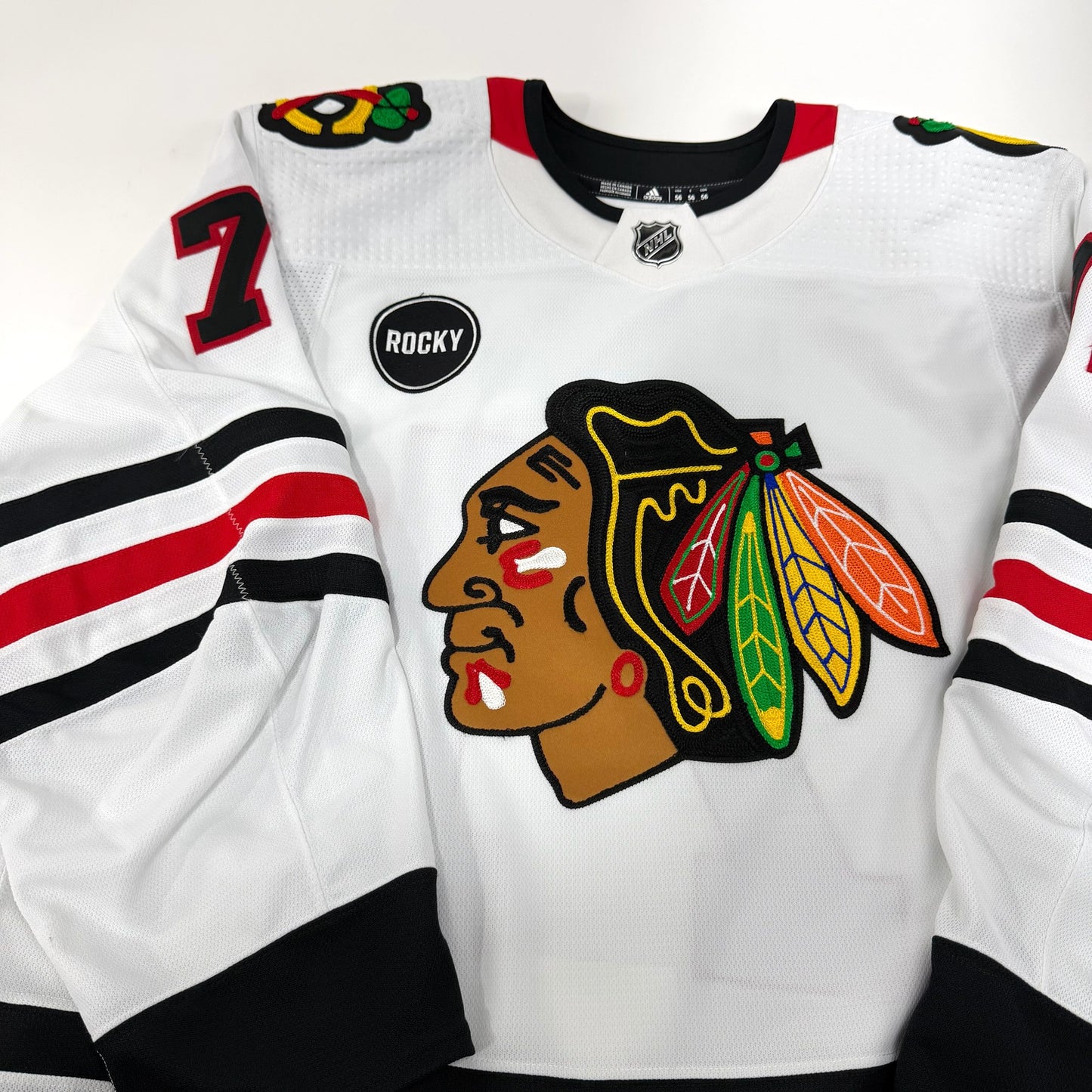 Taylor Hall #71 Away Chicago Blackhawks Team Issued Jersey 2023-2024 | Size 56 | 25585