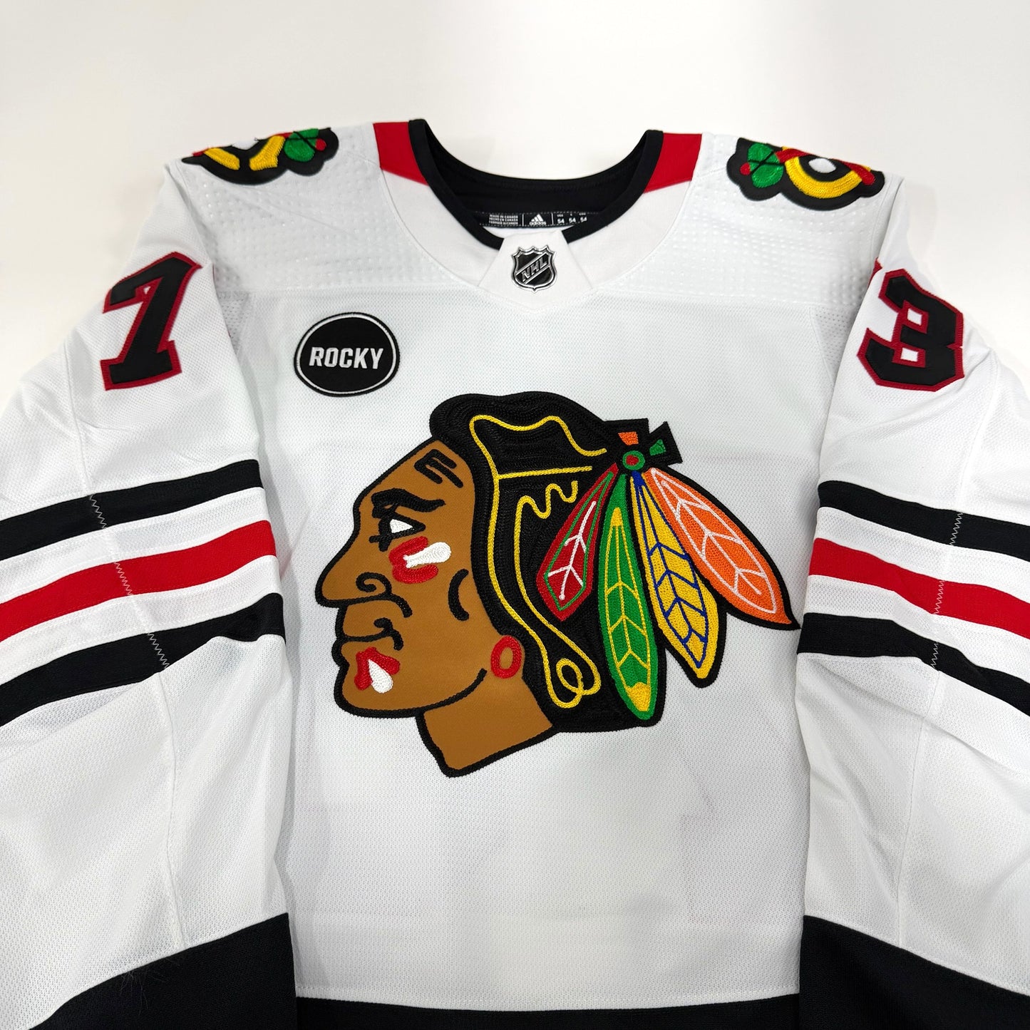 Jalen Luypen #73 Away Chicago Blackhawks Team Issued Jersey 2023-2024 | Size 54 | 25625