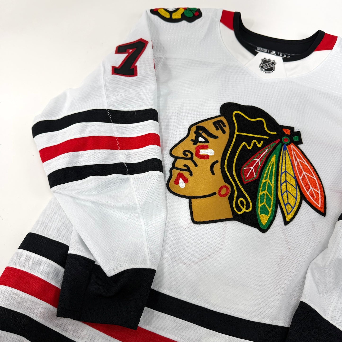 Brandon Pirri #73 Away Chicago Blackhawks Team Issued Jersey 2020-2021, Set 1 | Size 56 | 4297-44