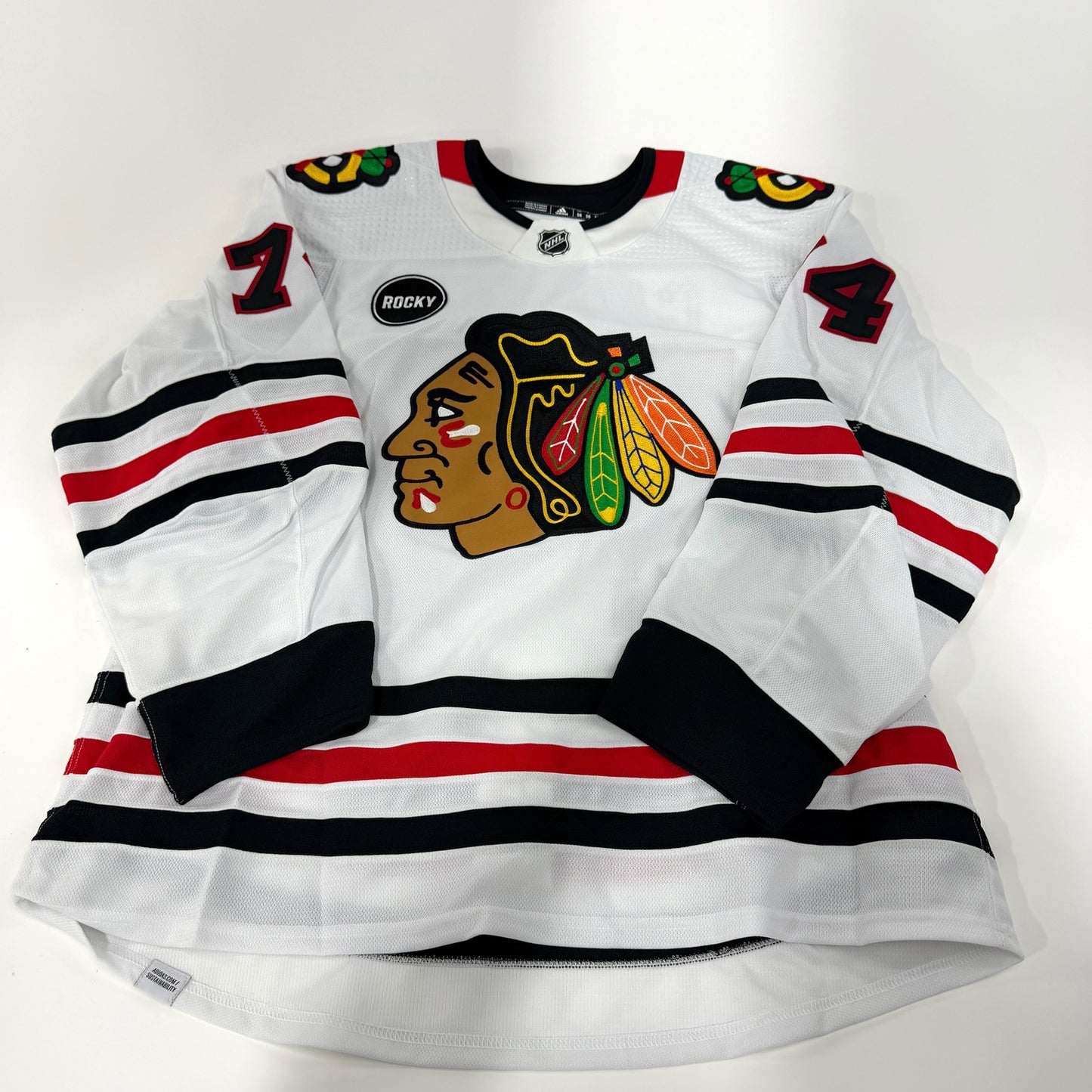 Ryan Gagnier #74 Away Chicago Blackhawks Team Issued Jersey 2023-2024 | Size 56 | 25624