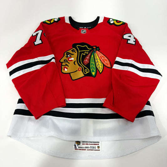 Nicolas Beaudin #74 Home Chicago Blackhawks Team Issued Jersey 2020-2021, Set 1 | Size 54 | 80-7375