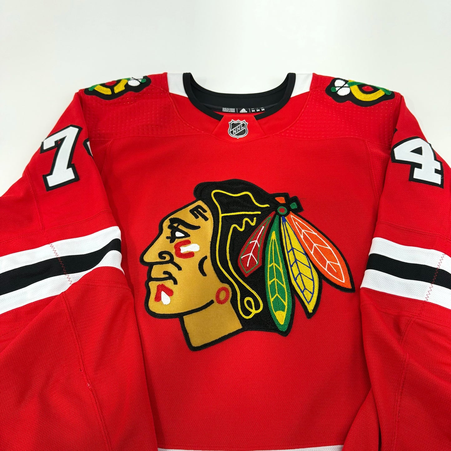 Nicolas Beaudin #74 Home Chicago Blackhawks Team Issued Jersey 2020-2021, Set 1 | Size 54 | 80-7375