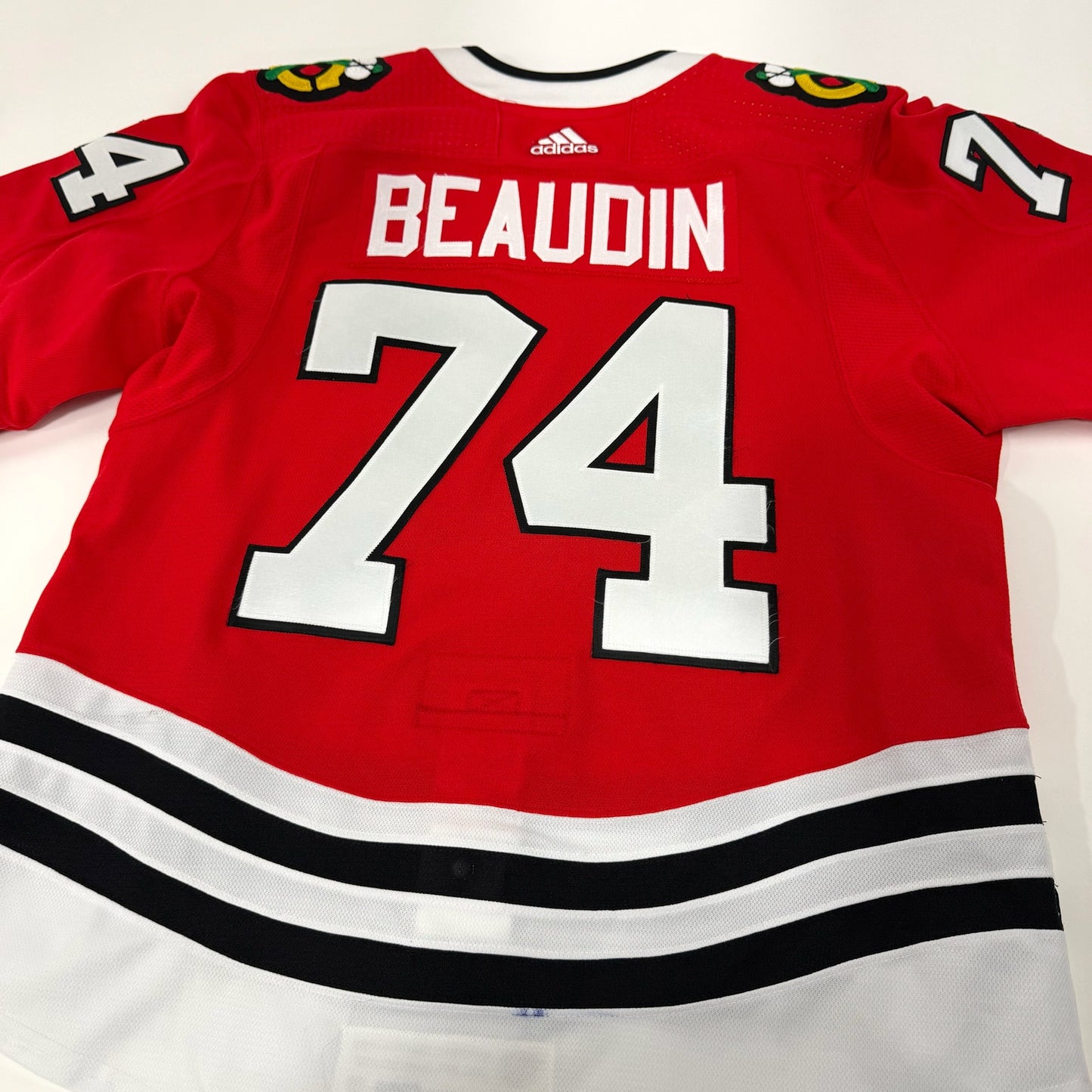 Nicolas Beaudin #74 Home Chicago Blackhawks Team Issued Jersey 2020-2021, Set 1 | Size 54 | 80-7375
