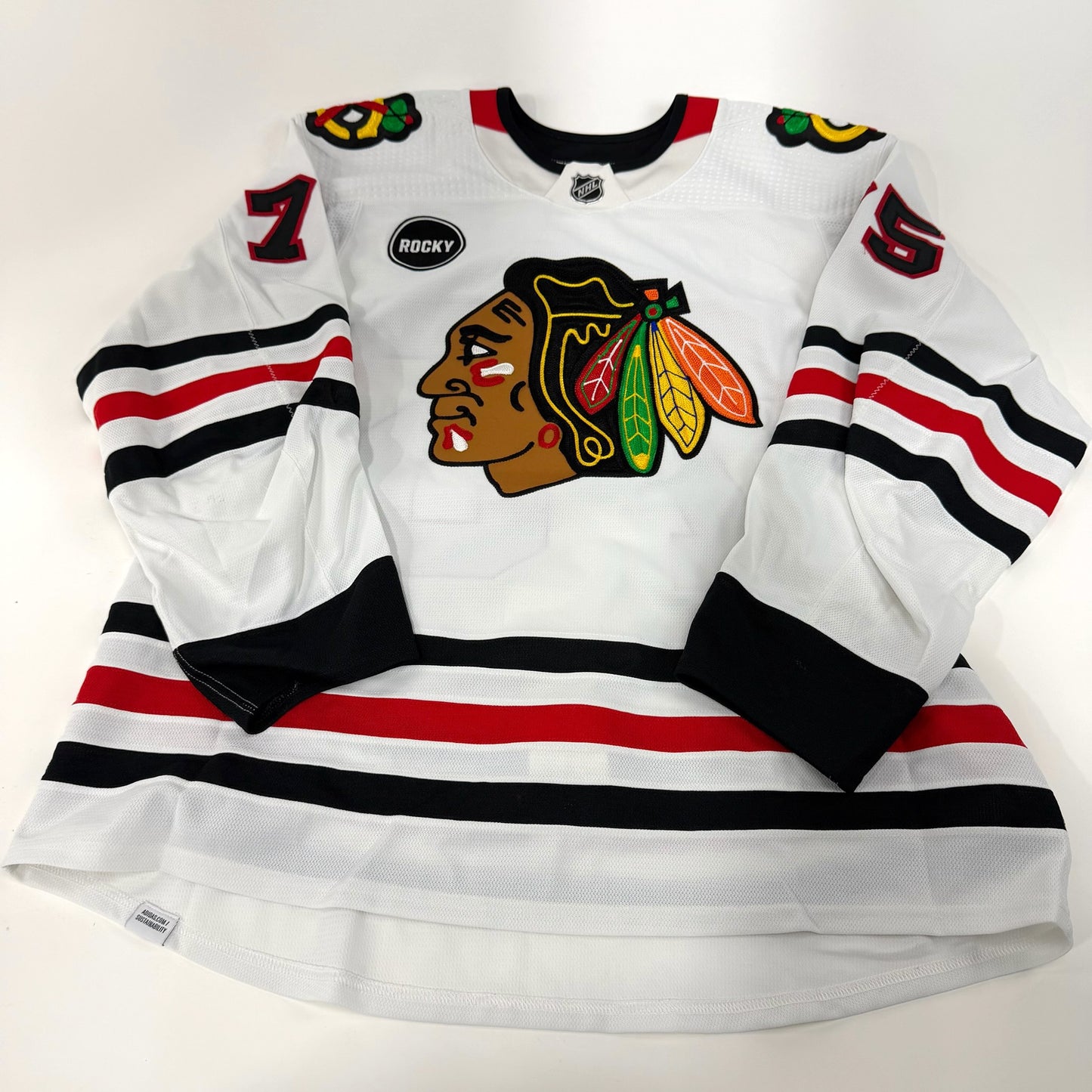 Jiri Felcman #75 Away Chicago Blackhawks Team Issued Jersey 2023-2024, Set 22/23 - 1 | Size 58 | 25642