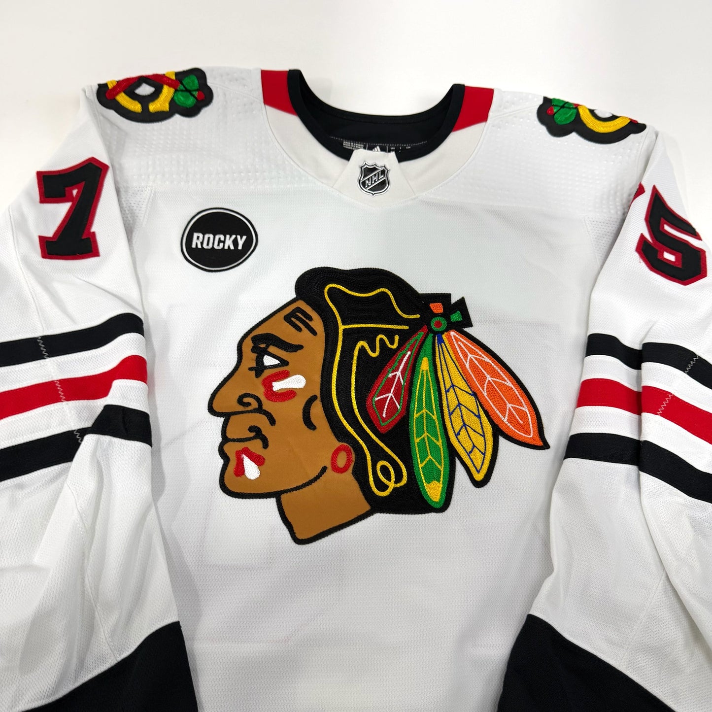 Jiri Felcman #75 Away Chicago Blackhawks Team Issued Jersey 2023-2024, Set 22/23 - 1 | Size 58 | 25642