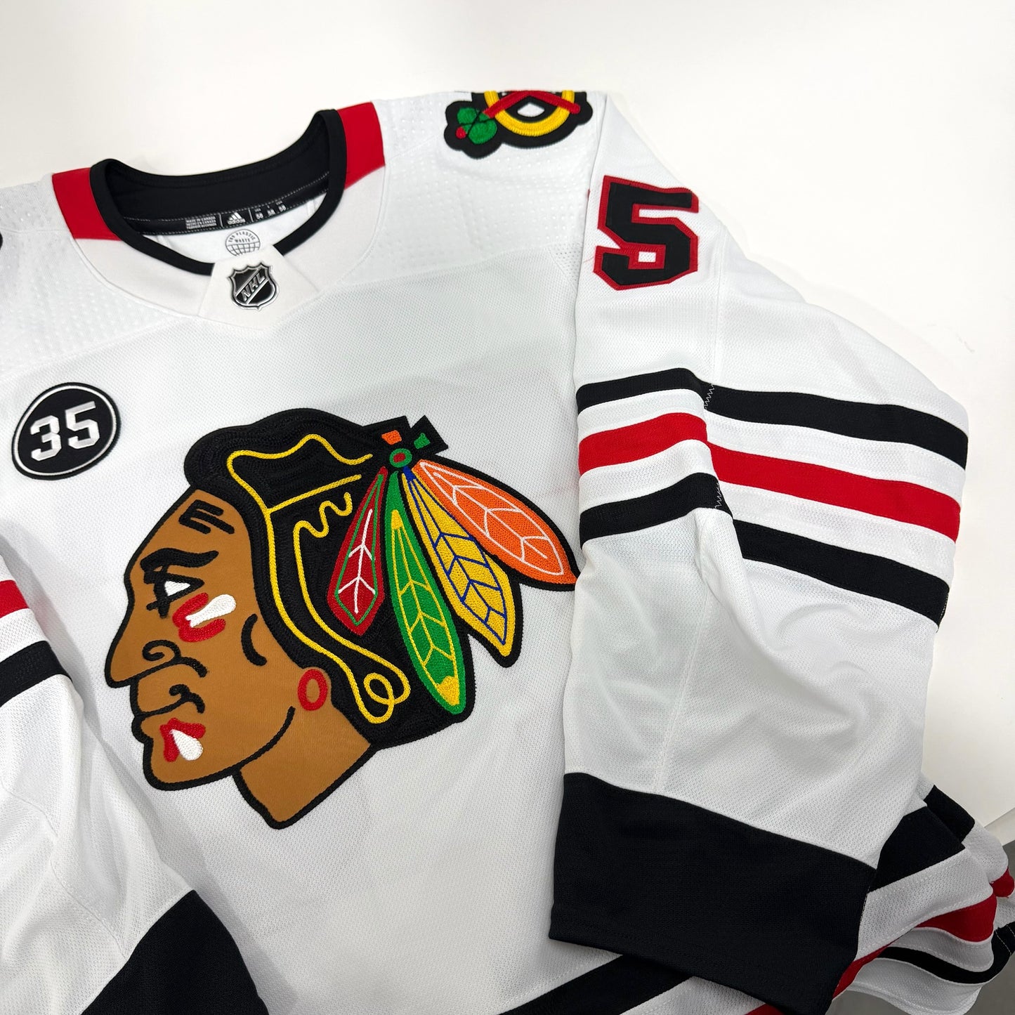 Alec Regula #75 Away Chicago Blackhawks Team Issued Jersey 2021-2022 | Size 58 | 21720