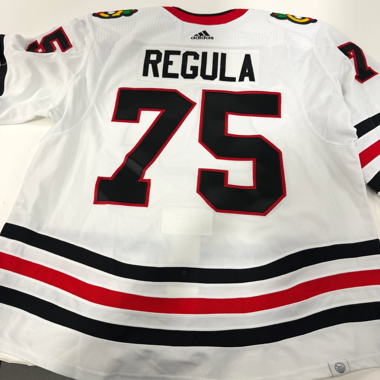 Alec Regula #75 Away Chicago Blackhawks Team Issued Jersey 2021-2022 | Size 58 | 21720