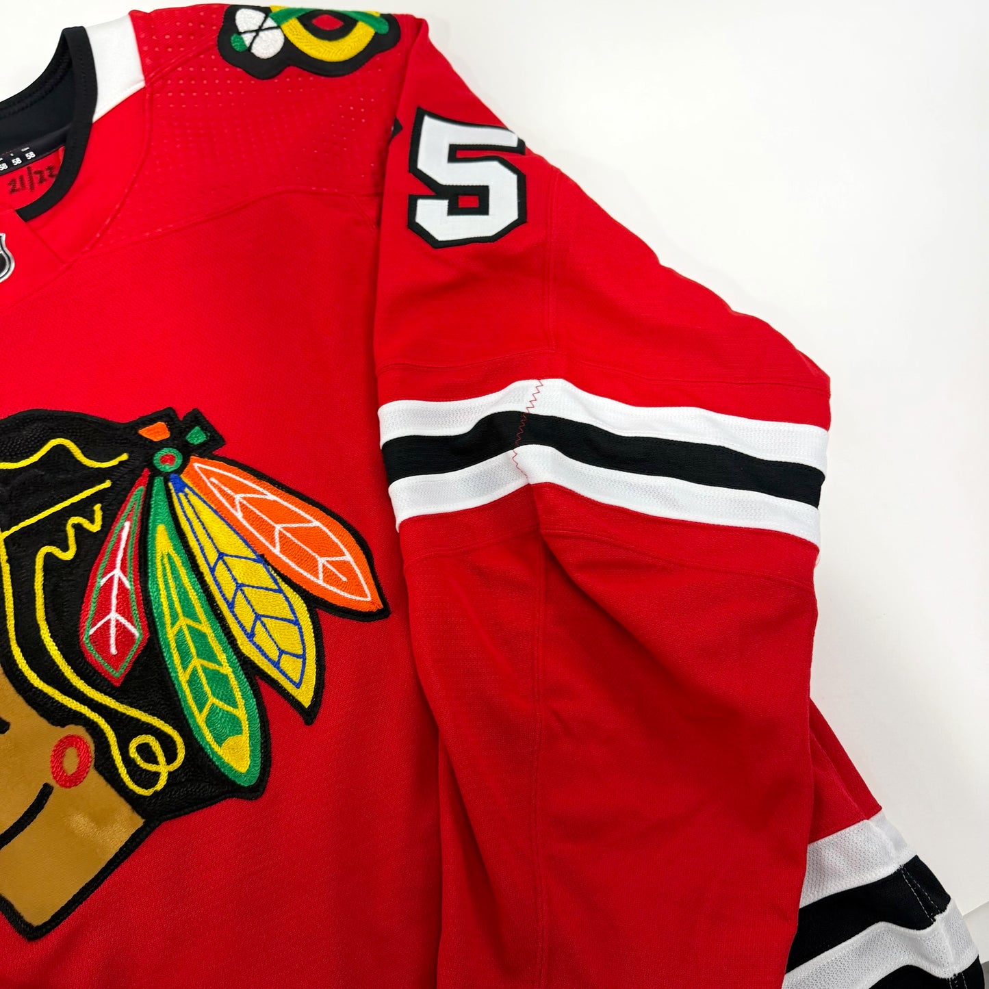 Alec Regula #75 Home Chicago Blackhawks Team Issued Jersey 2021-2022, Set 2 | Size 58 | 21712