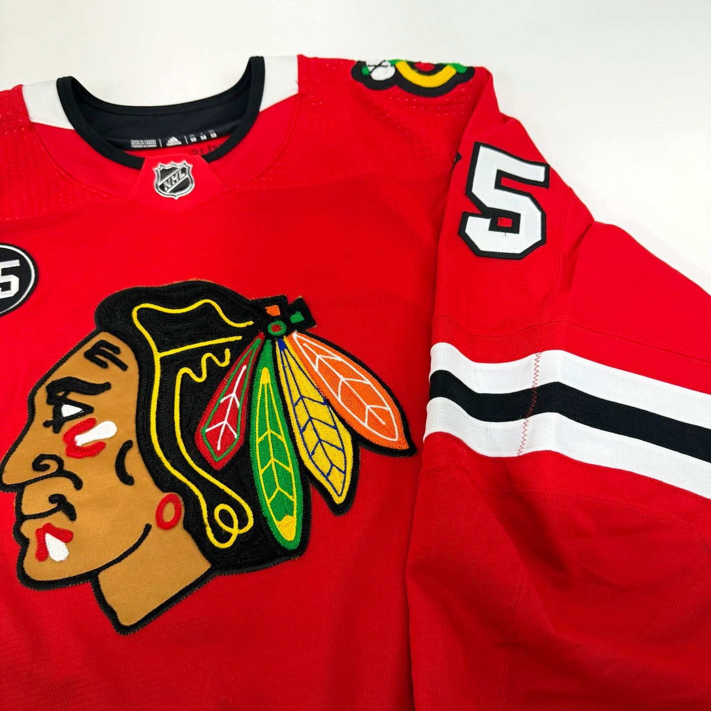 Alec Regula #75 Home Chicago Blackhawks Team Issued Jersey 2021-2022, Set 1 | Size 58 | 9800-21706