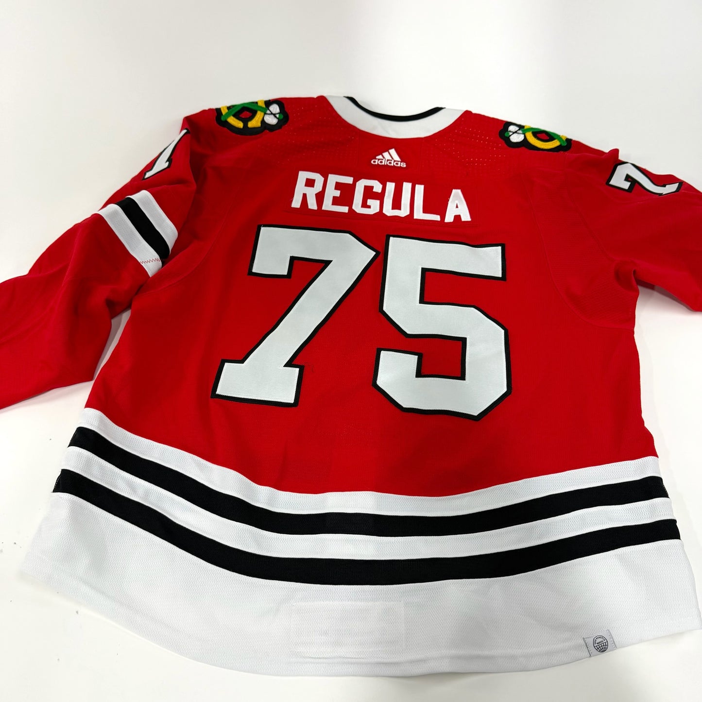 Alec Regula #75 Home Chicago Blackhawks Team Issued Jersey 2021-2022, Set 1 | Size 58 | 9800-21706