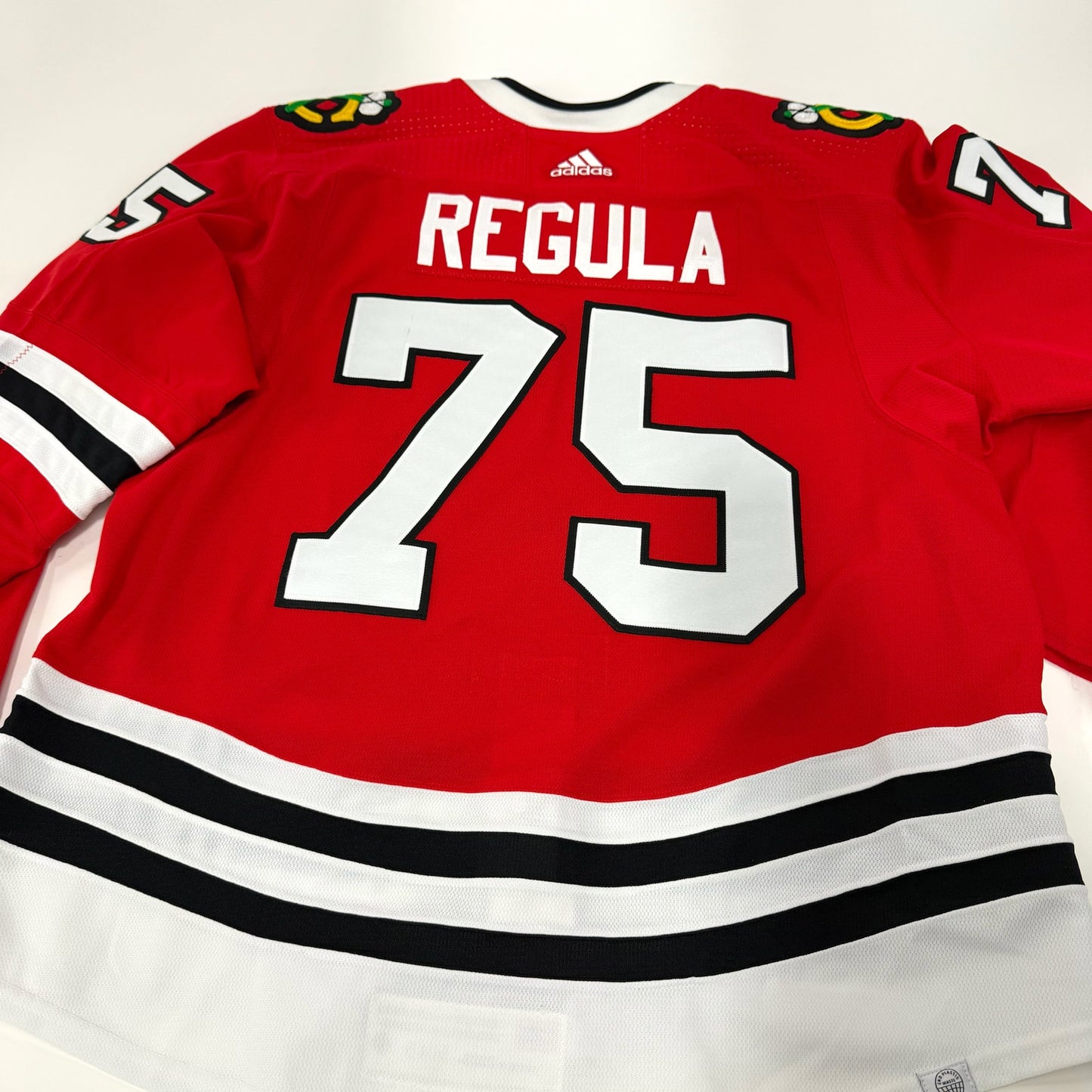 Alec Regula #75 Home Chicago Blackhawks Game Worn Jersey 2022-2023, Set 1 | Size 58 | 5045-25501