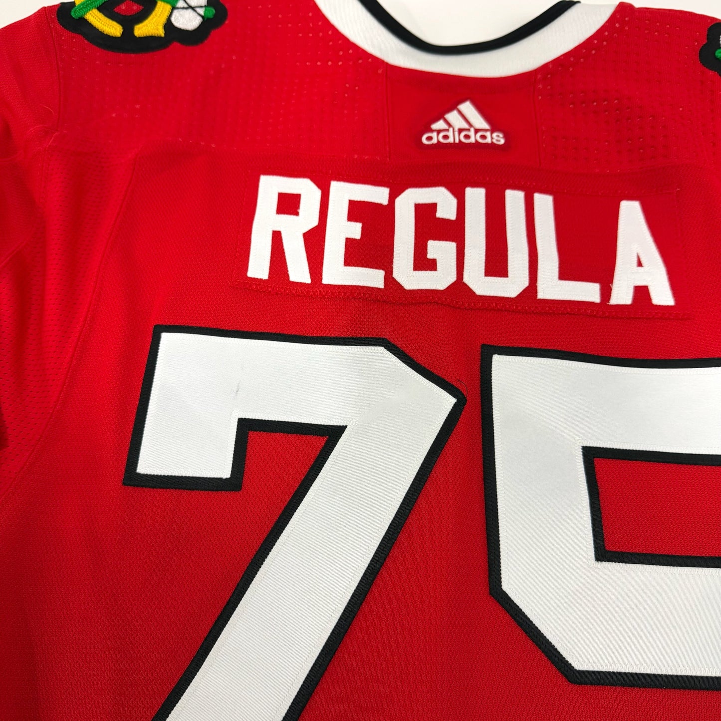 Alec Regula #75 Home Chicago Blackhawks Game Worn Jersey 2022-2023, Set 1 | Size 58 | 5045-25501