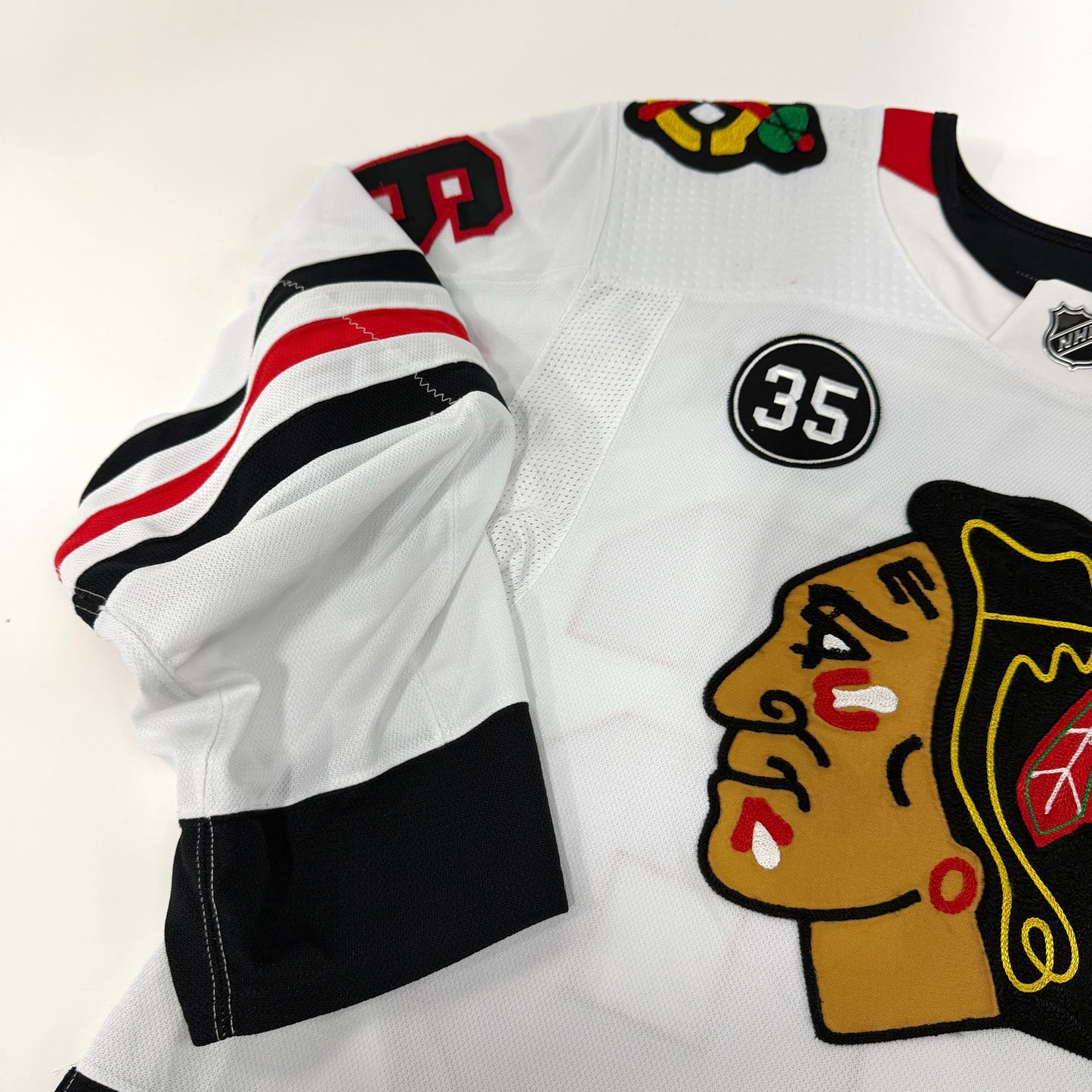 Jakub Galvas #76 Away Chicago Blackhawks Game Worn Jersey 2021-2022, Set 1 | Size 54 | 6332-25550