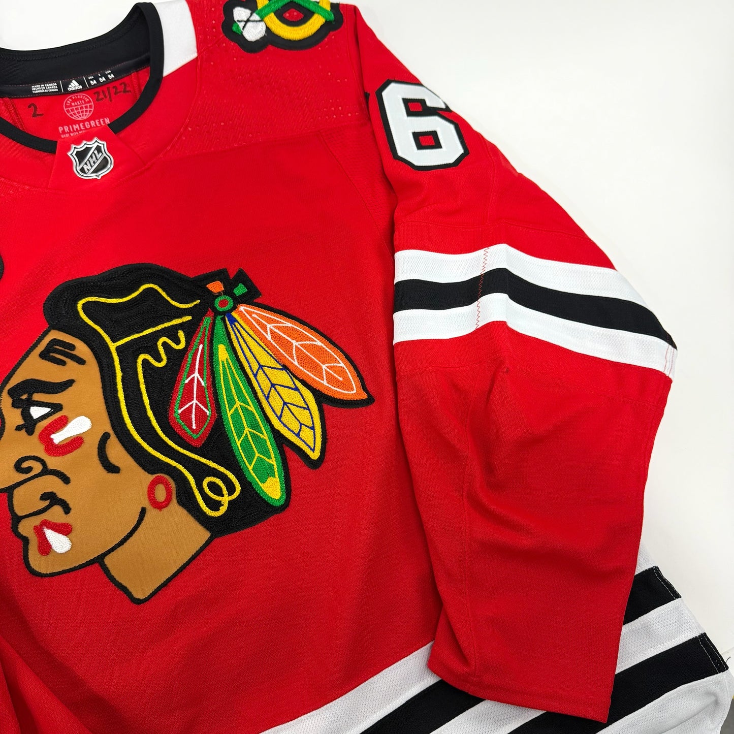 Jakub Galvas #76 Home Chicago Blackhawks Team Issued Jersey 2021-2022, Set 2 | Size 54 | 21710