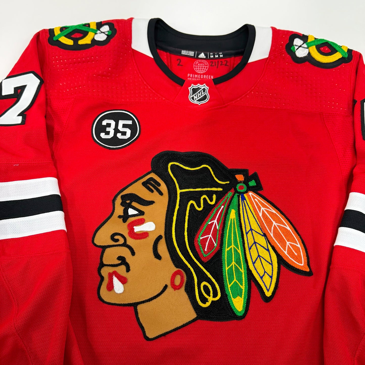 Jakub Galvas #76 Home Chicago Blackhawks Team Issued Jersey 2021-2022, Set 2 | Size 54 | 21710
