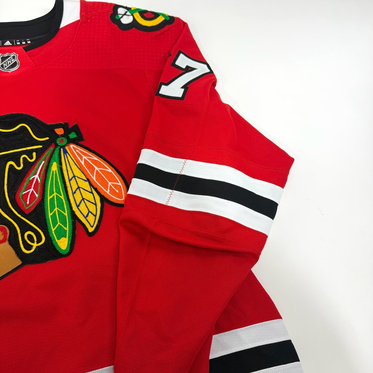 Kirby Dach #77 Home Chicago Blackhawks Game Worn Jersey 2021-2022, Set 2 | Size 58 | 9616-25661