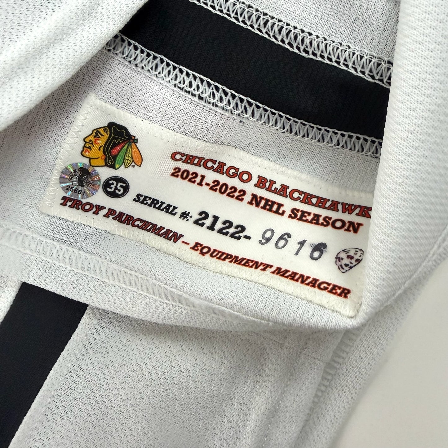 Kirby Dach #77 Home Chicago Blackhawks Game Worn Jersey 2021-2022, Set 2 | Size 58 | 9616-25661
