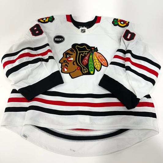 Mitchell Weeks #80 Away Chicago Blackhawks Team Issued Jersey 2023-2024 | Size 58G | 25645