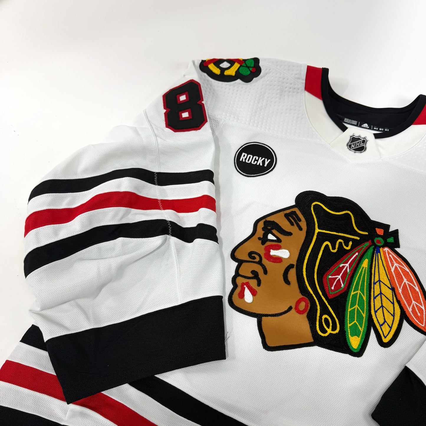 Mitchell Weeks #80 Away Chicago Blackhawks Team Issued Jersey 2023-2024 | Size 58G | 25645