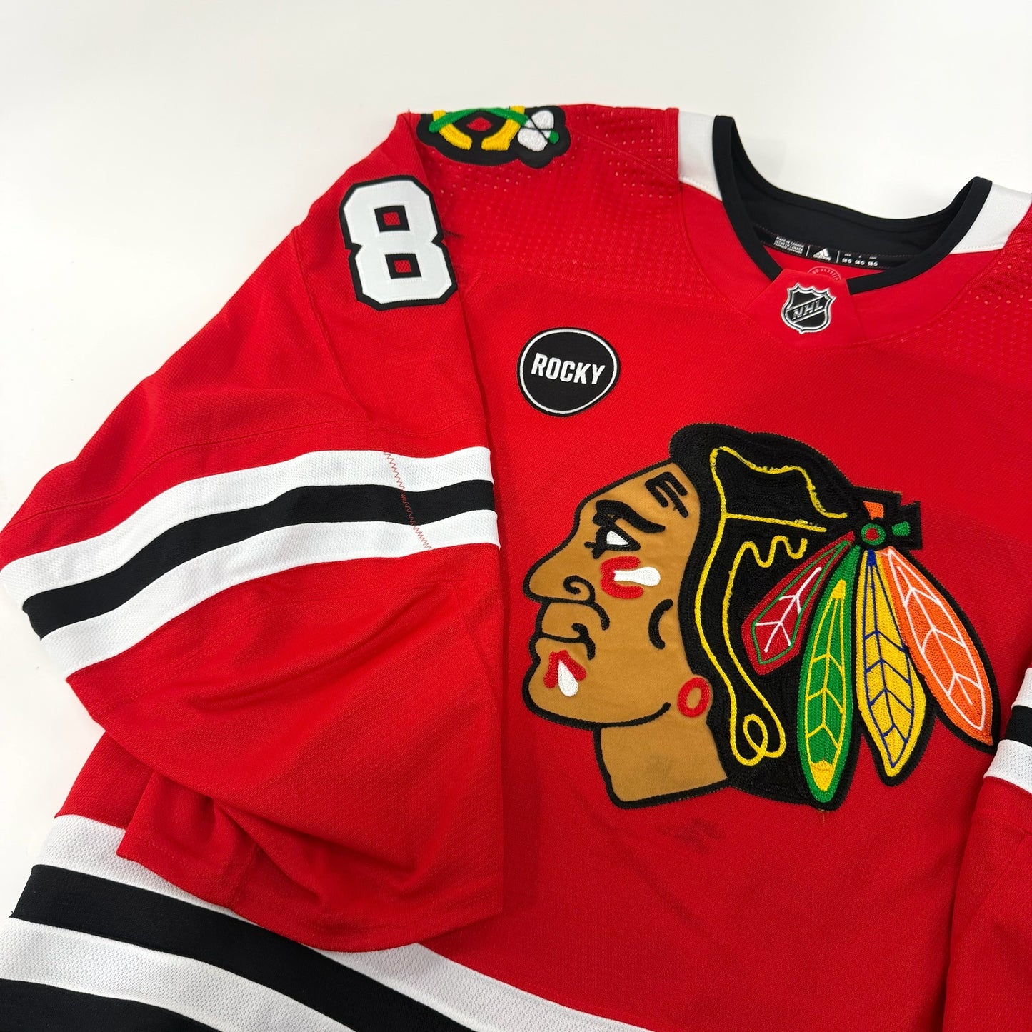Mitchell Weeks #80 Home Chicago Blackhawks Team Issued Jersey 2023-2024 | Size 58G | 25606